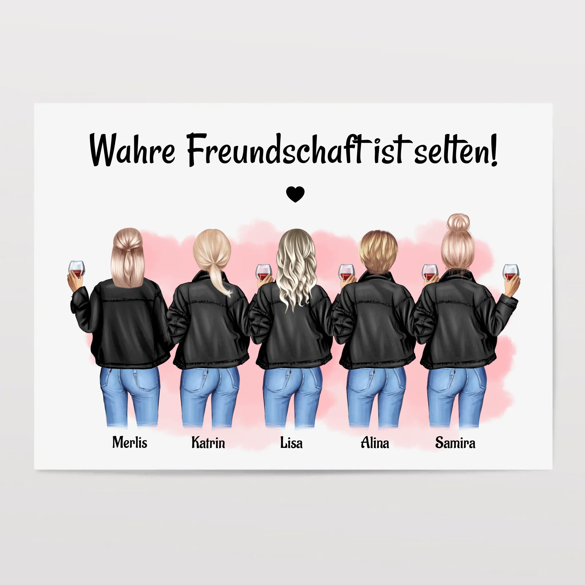 Poster Geschenk für 5 Freundinnen gestalten zum Geburtstag & JGA - Cantty