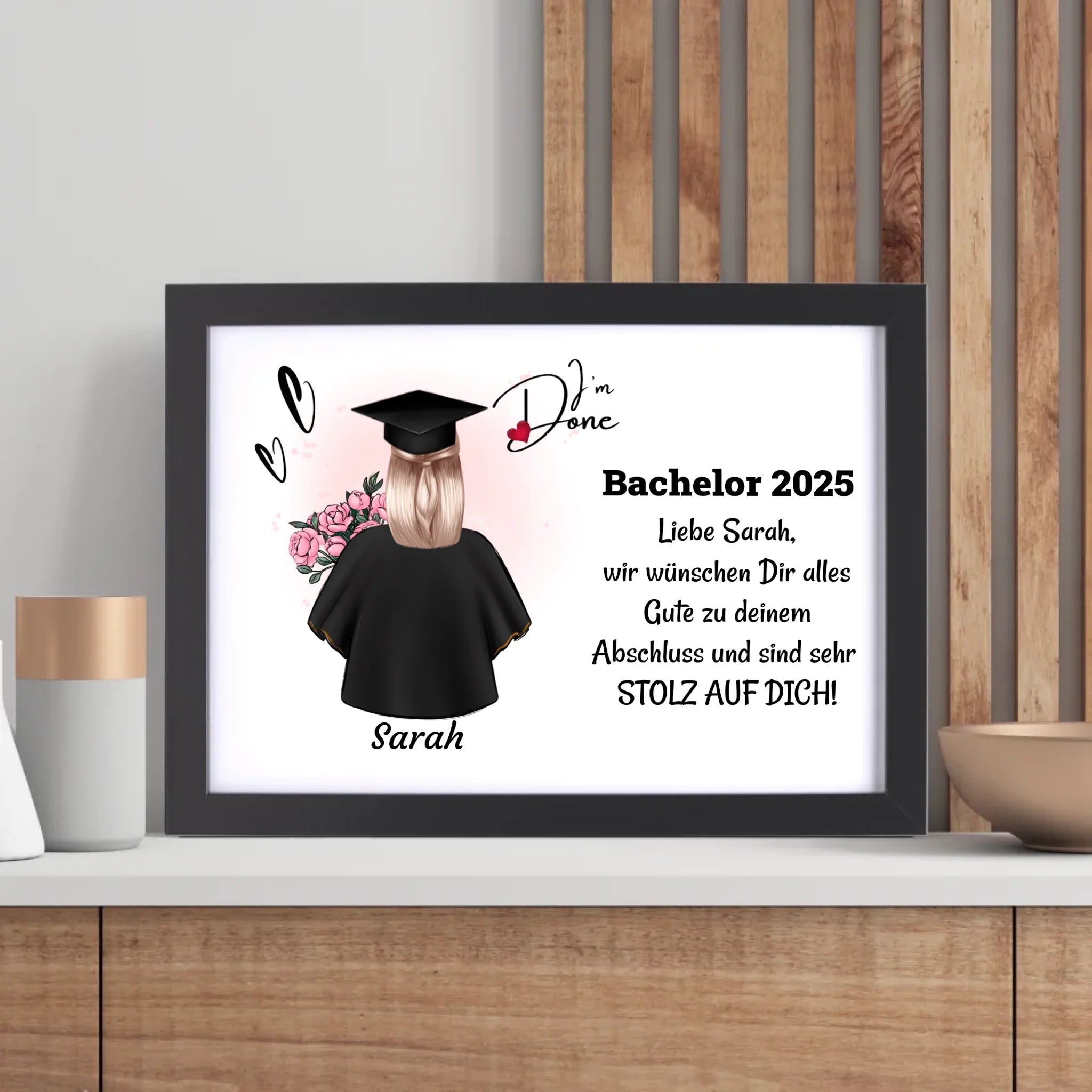 Mädchen Bachelorstudium Poster Abschlussgeschenk - Cantty