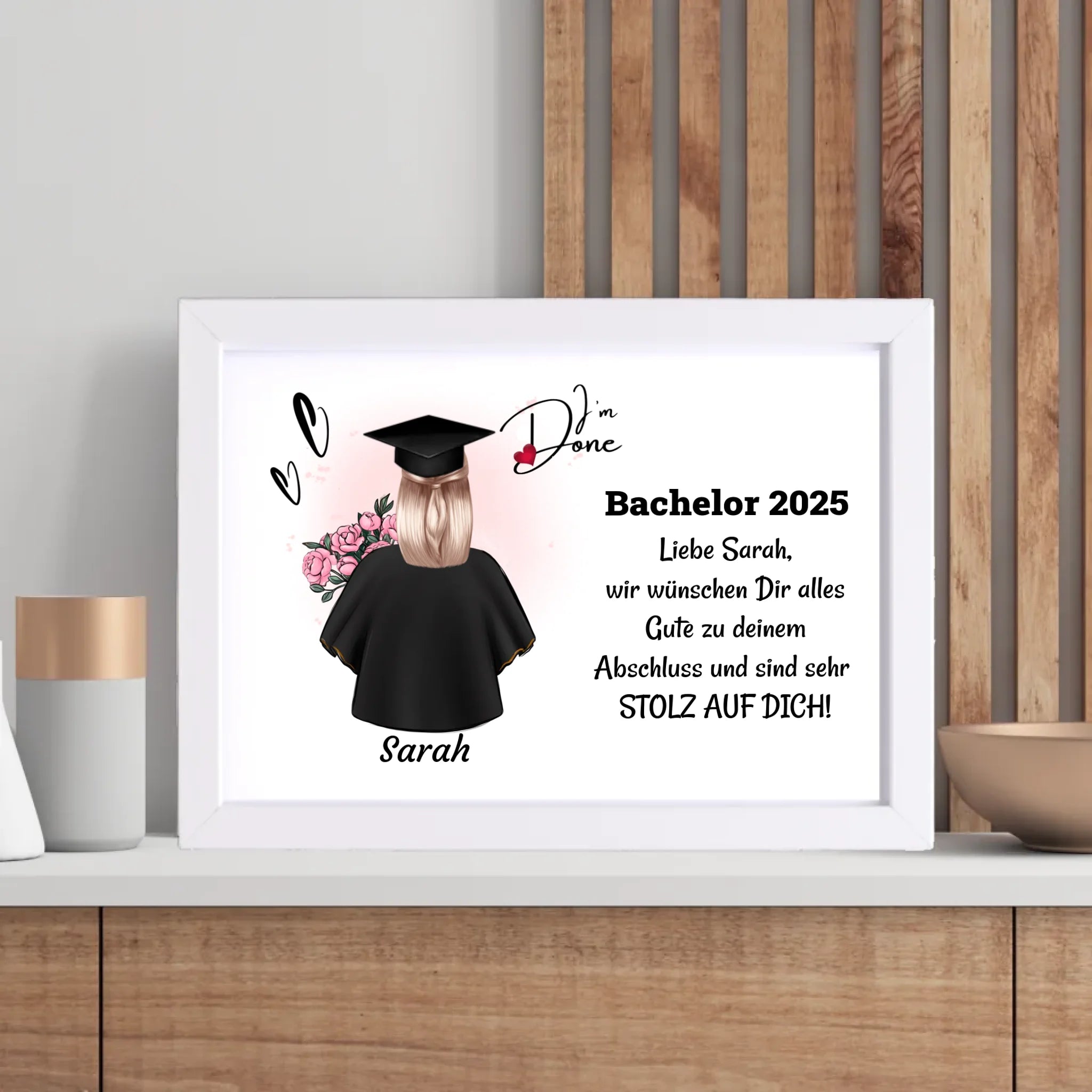 Mädchen Bachelorstudium Poster Abschlussgeschenk - Cantty