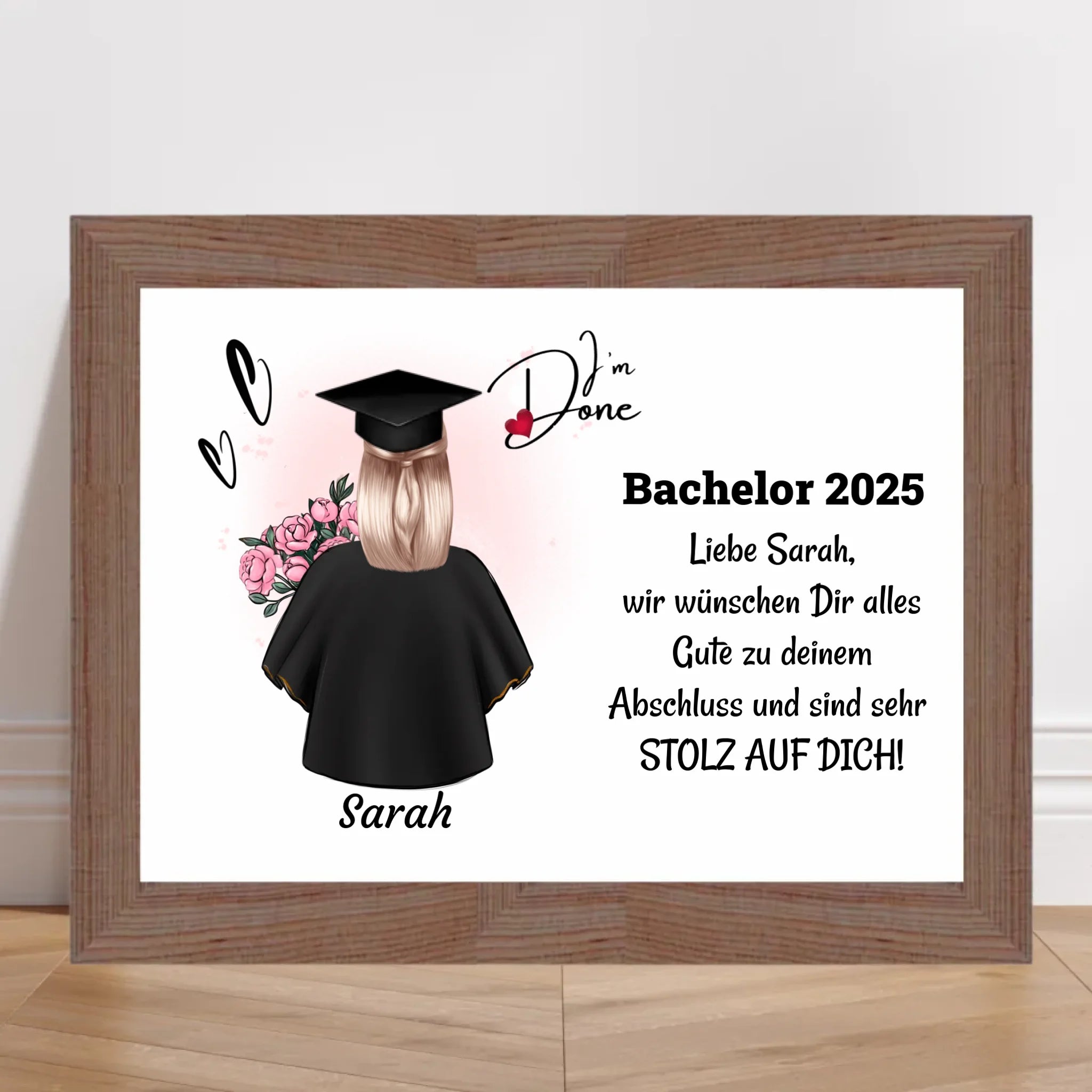 Mädchen Bachelorstudium Poster Abschlussgeschenk - Cantty