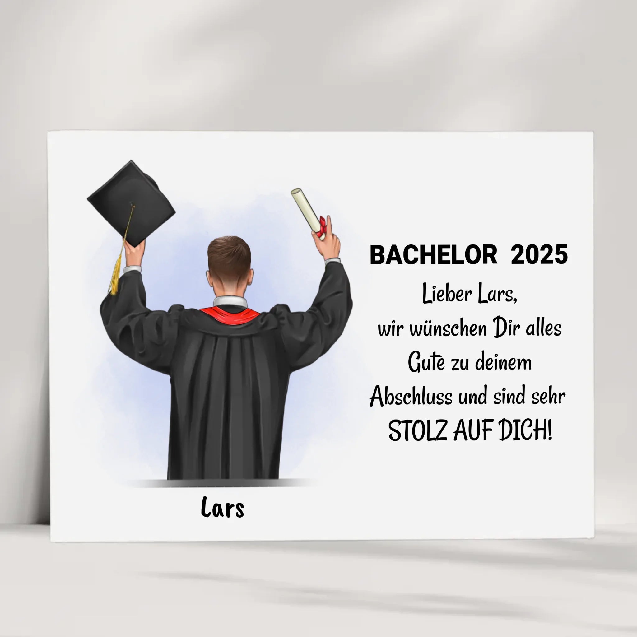 Personalisiertes Bachelor Abschlussgeschenk für Junge - Cantty