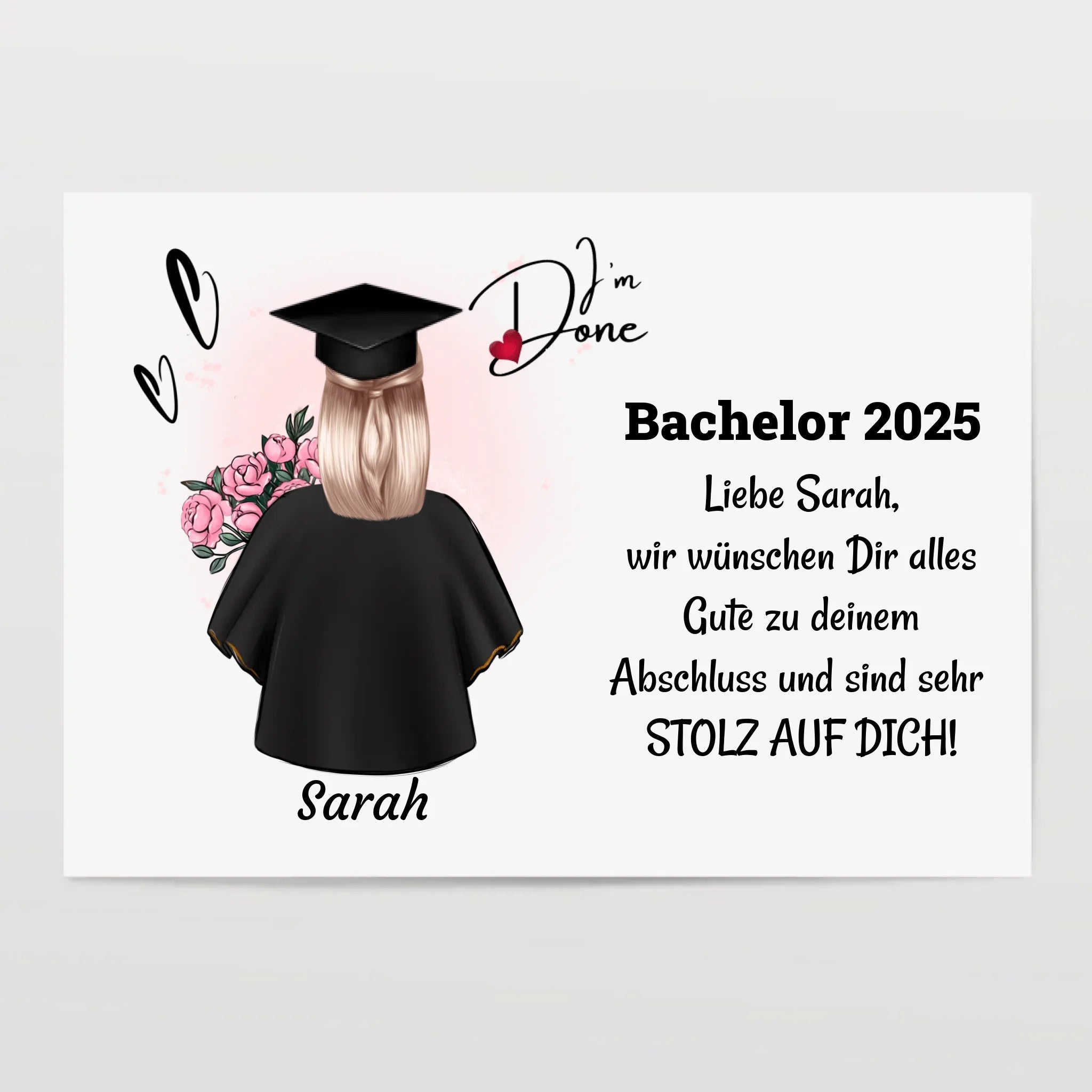 Mädchen Bachelorstudium Poster Abschlussgeschenk - Cantty