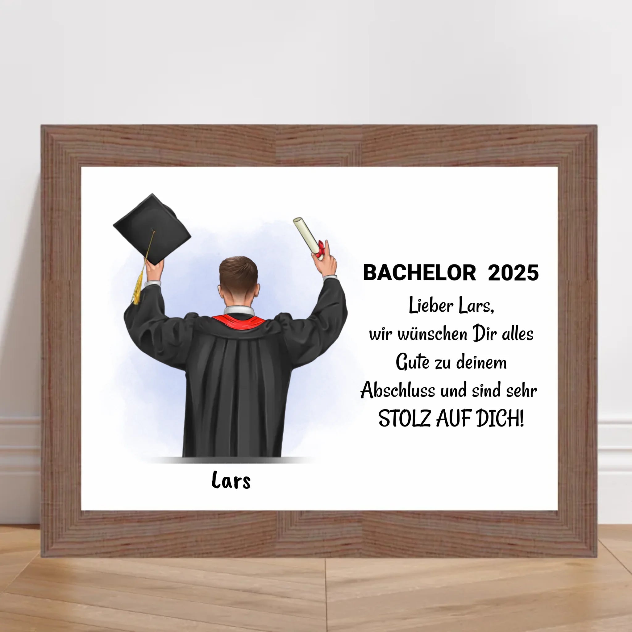 Personalisiertes Bachelor Abschlussgeschenk für Junge - Cantty