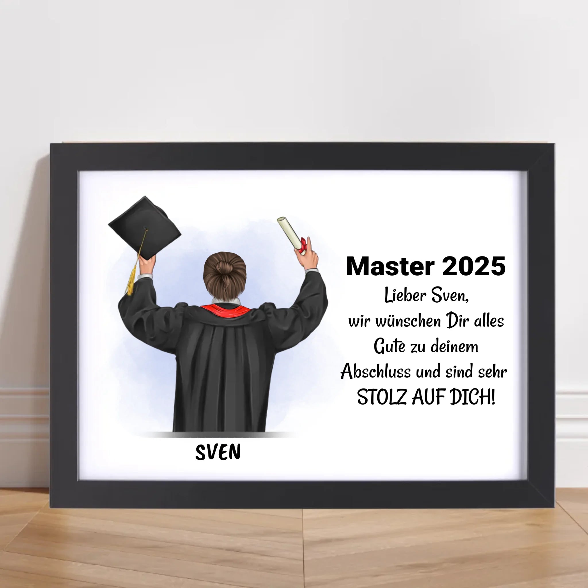 Mann Masterstudium Abschlussgeschenk Poster - Cantty