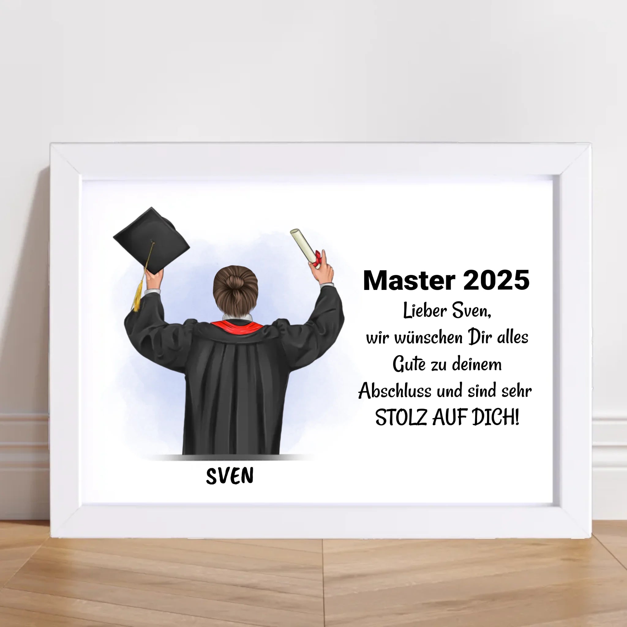 Mann Masterstudium Abschlussgeschenk Poster - Cantty