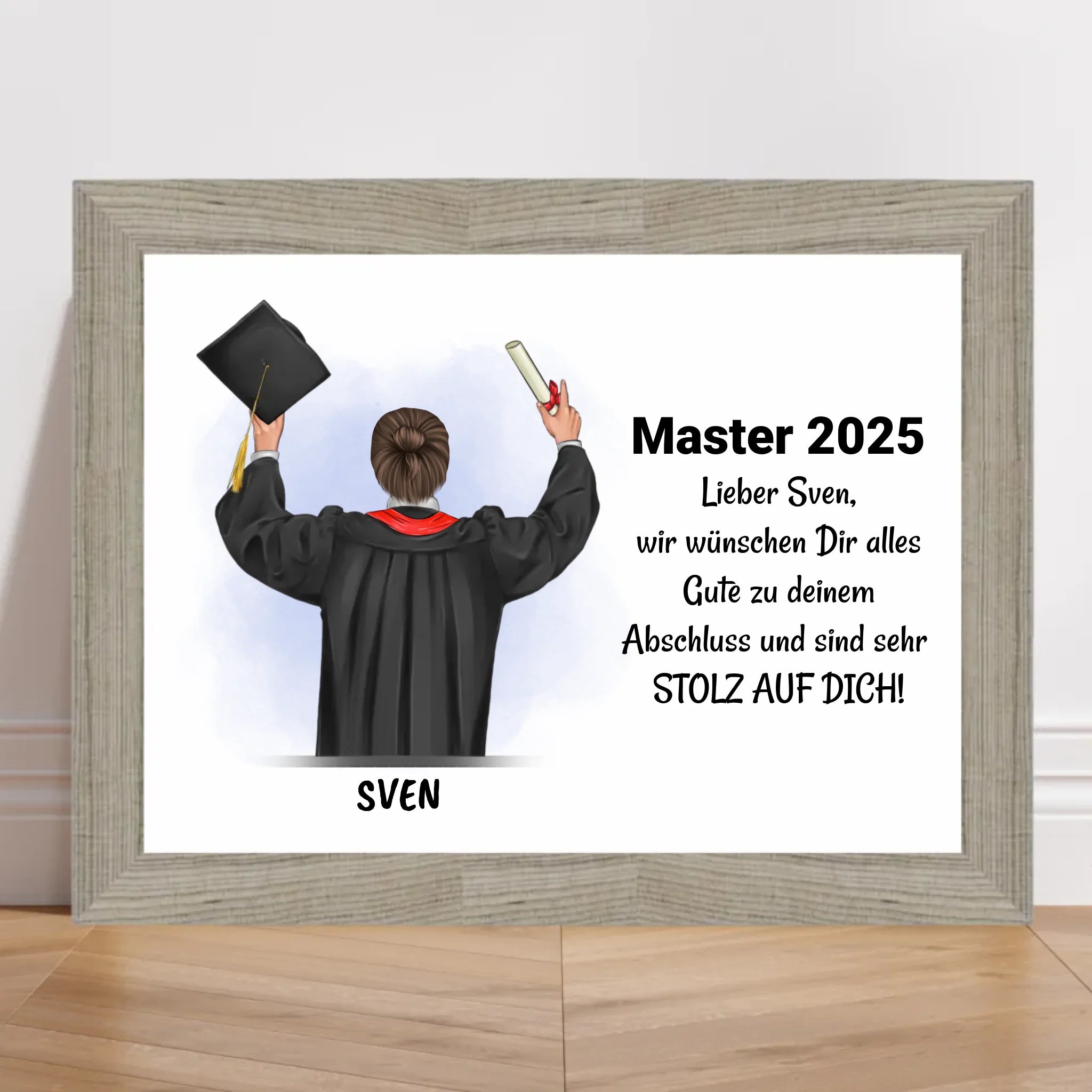 Mann Masterstudium Abschlussgeschenk Poster - Cantty