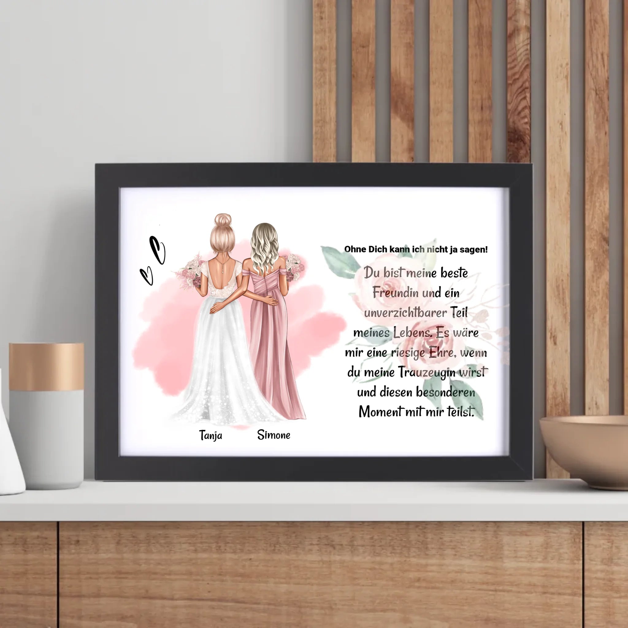 Trauzeugin fragen Poster Bild Karte Geschenk personalisiert - Cantty