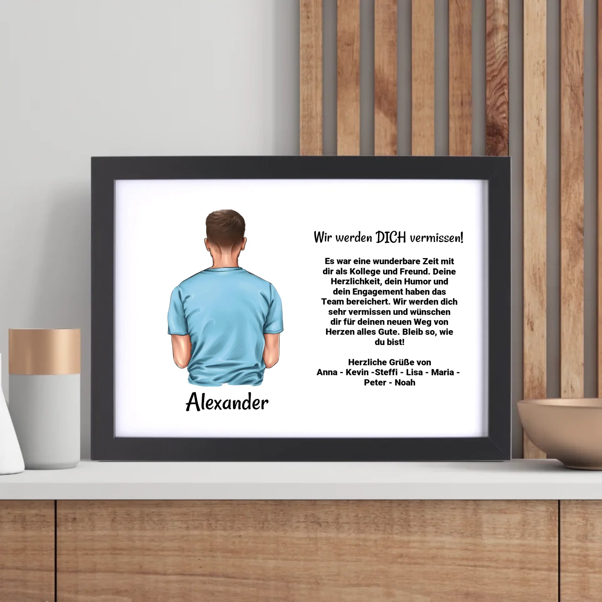 Kollege Mann Abschied Geschenk Poster Bild Karte personalisiert - Cantty