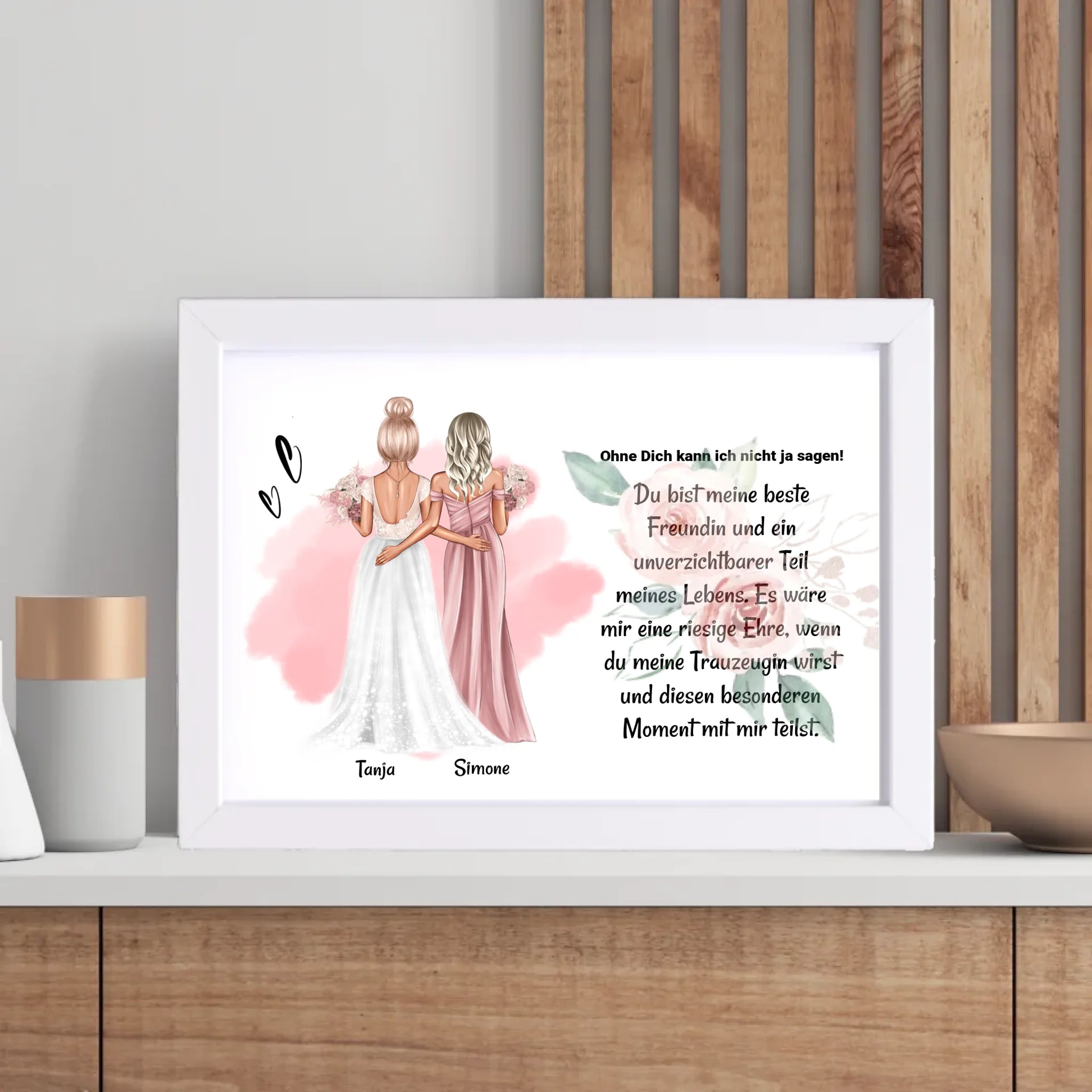 Trauzeugin fragen Poster Bild Karte Geschenk personalisiert - Cantty