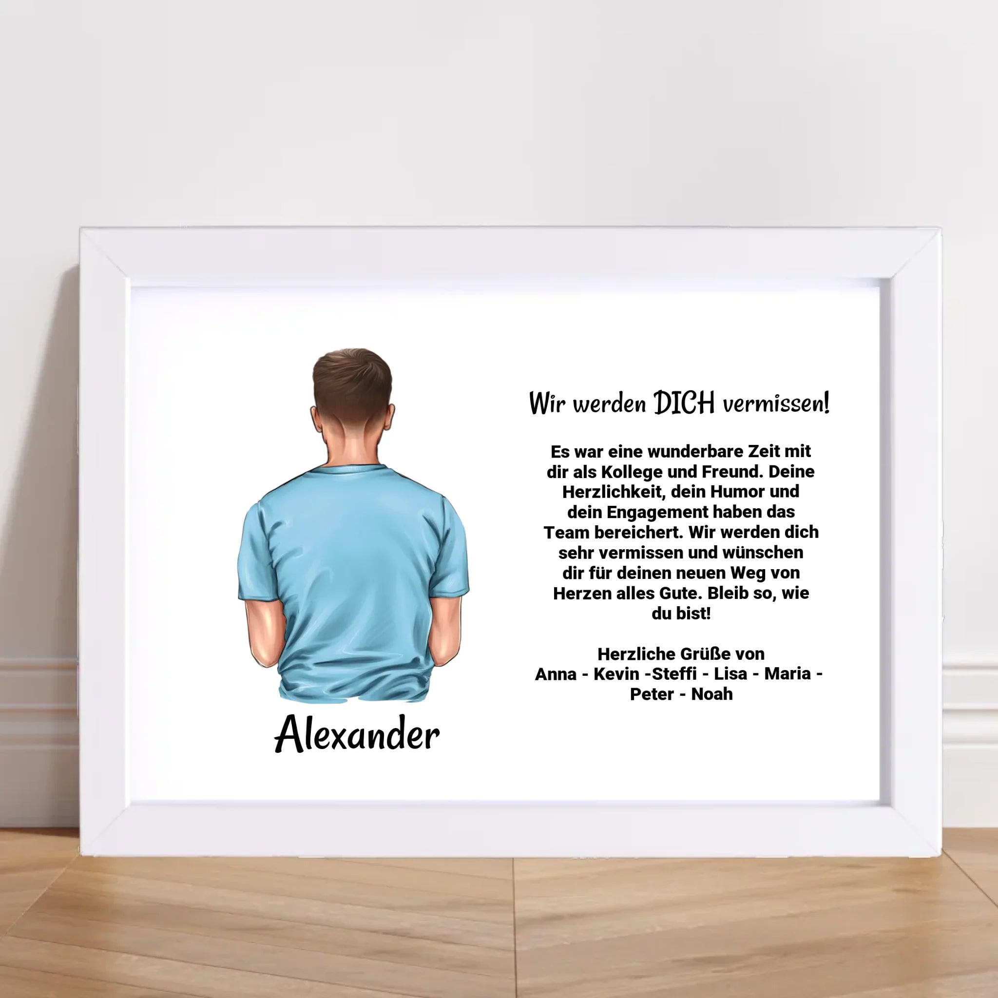 Kollege Mann Abschied Geschenk Poster Bild Karte personalisiert - Cantty