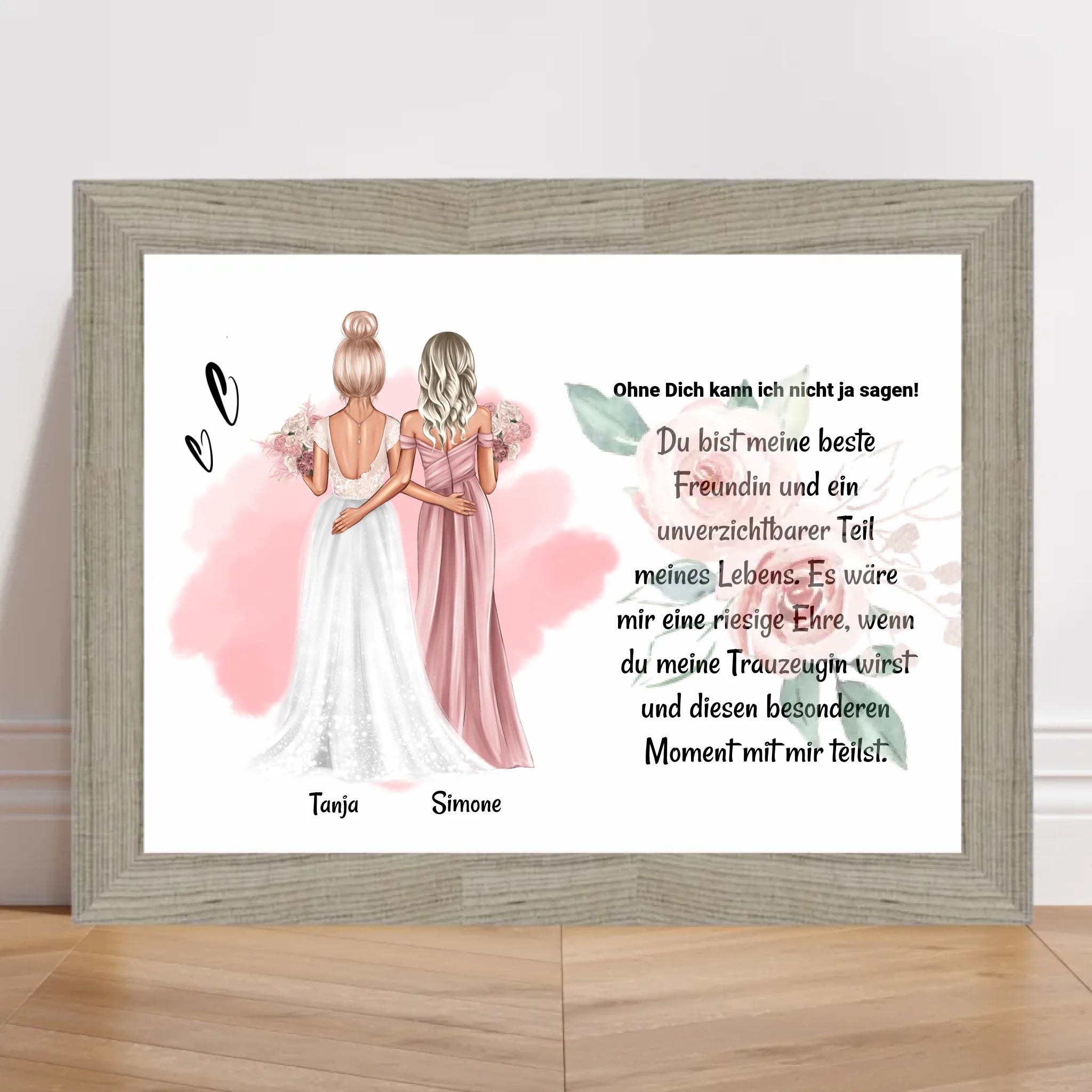 Trauzeugin fragen Poster Bild Karte Geschenk personalisiert - Cantty