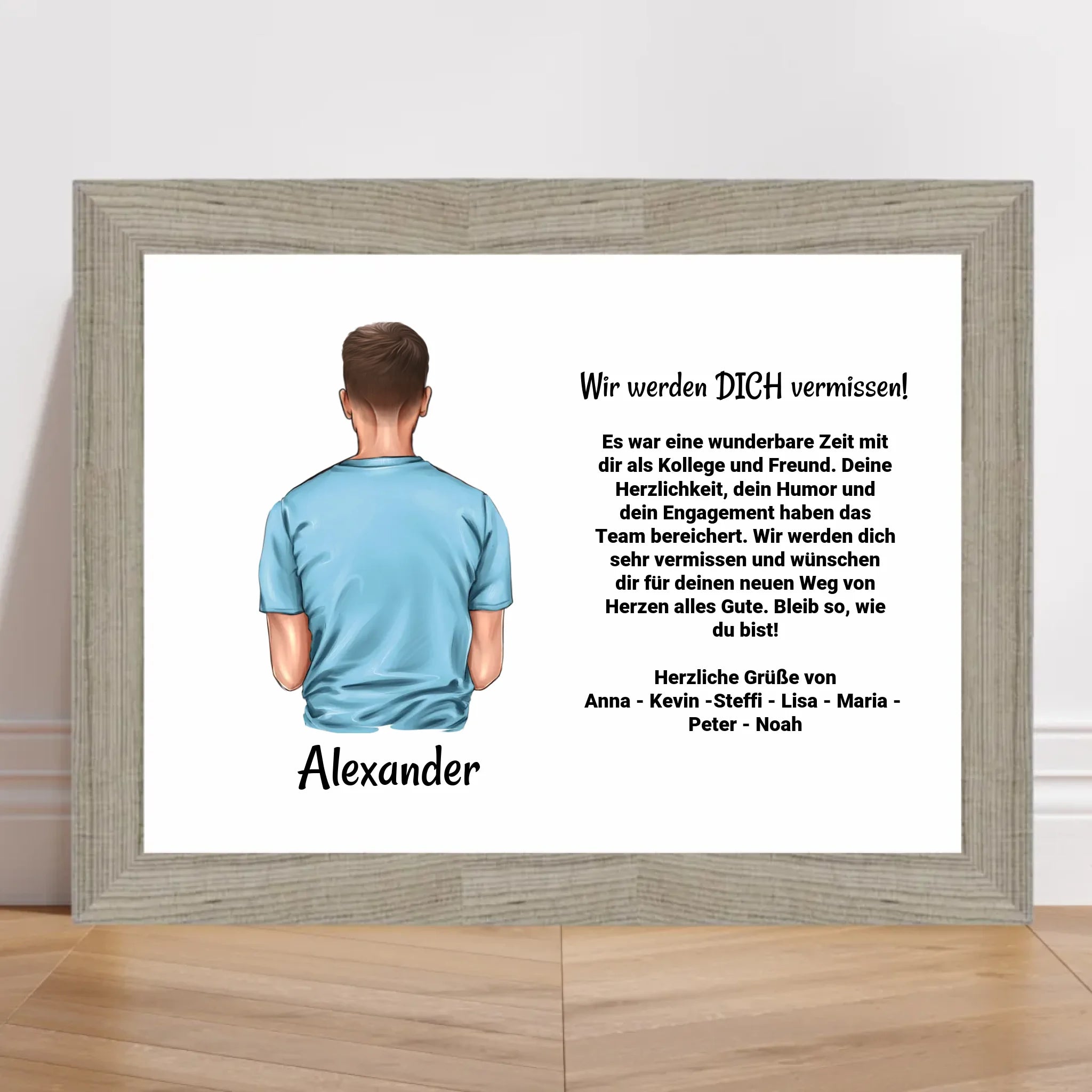 Kollege Mann Abschied Geschenk Poster Bild Karte personalisiert - Cantty