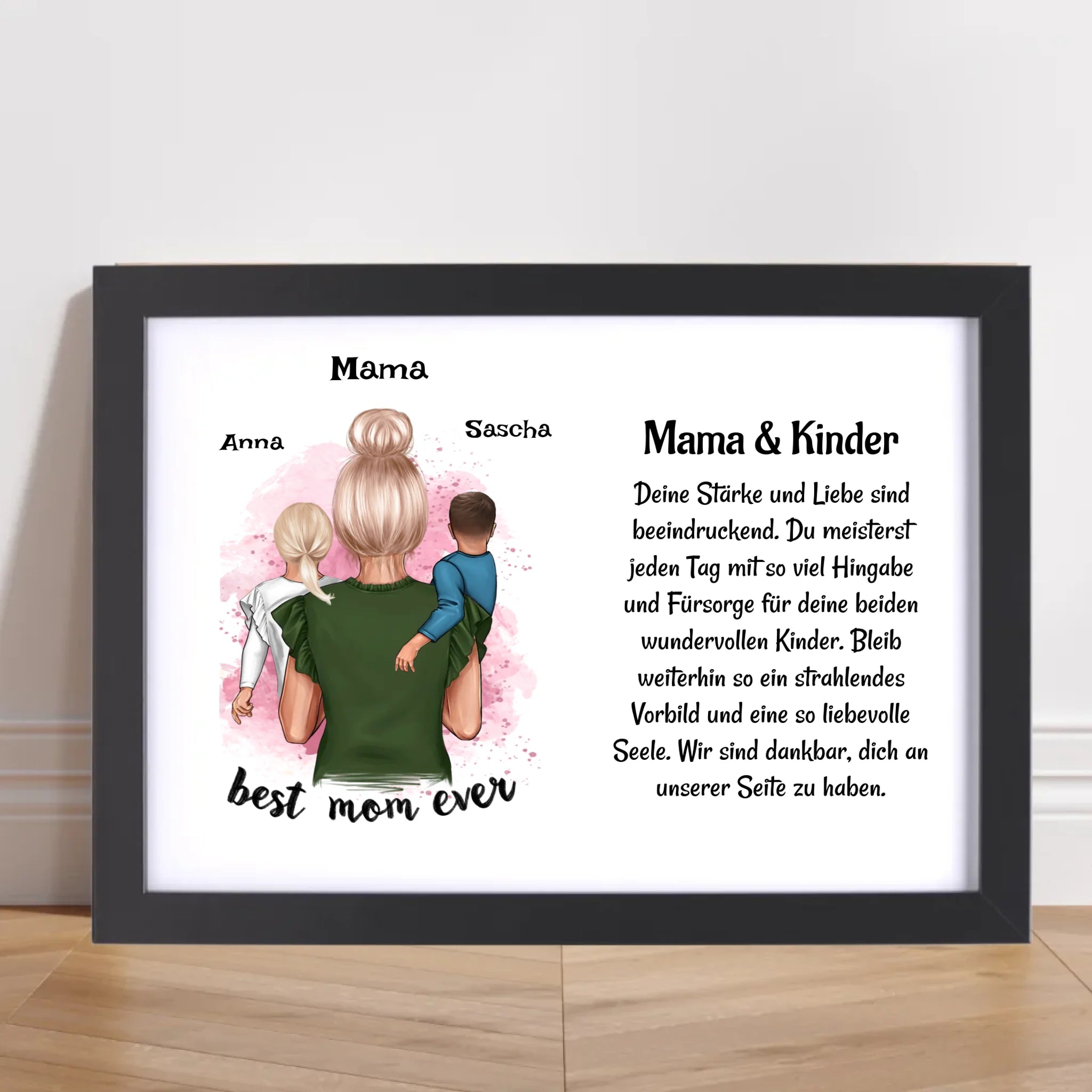 Mutter Kinder Poster Bild Karte Geschenk personalisiert - Cantty