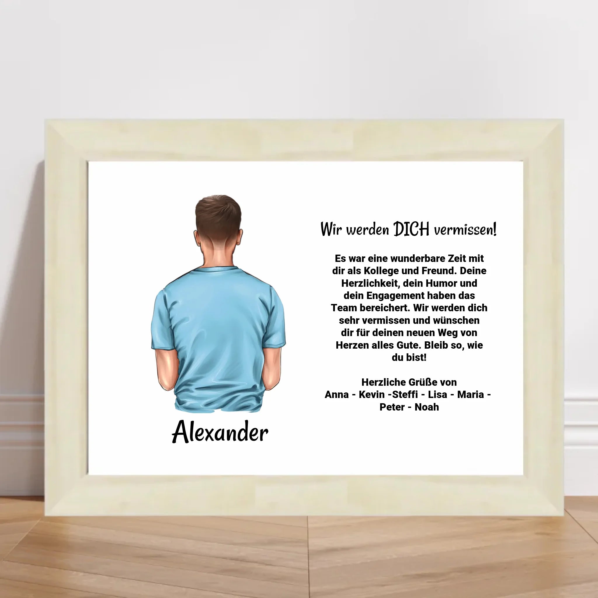 Kollege Mann Abschied Geschenk Poster Bild Karte personalisiert - Cantty