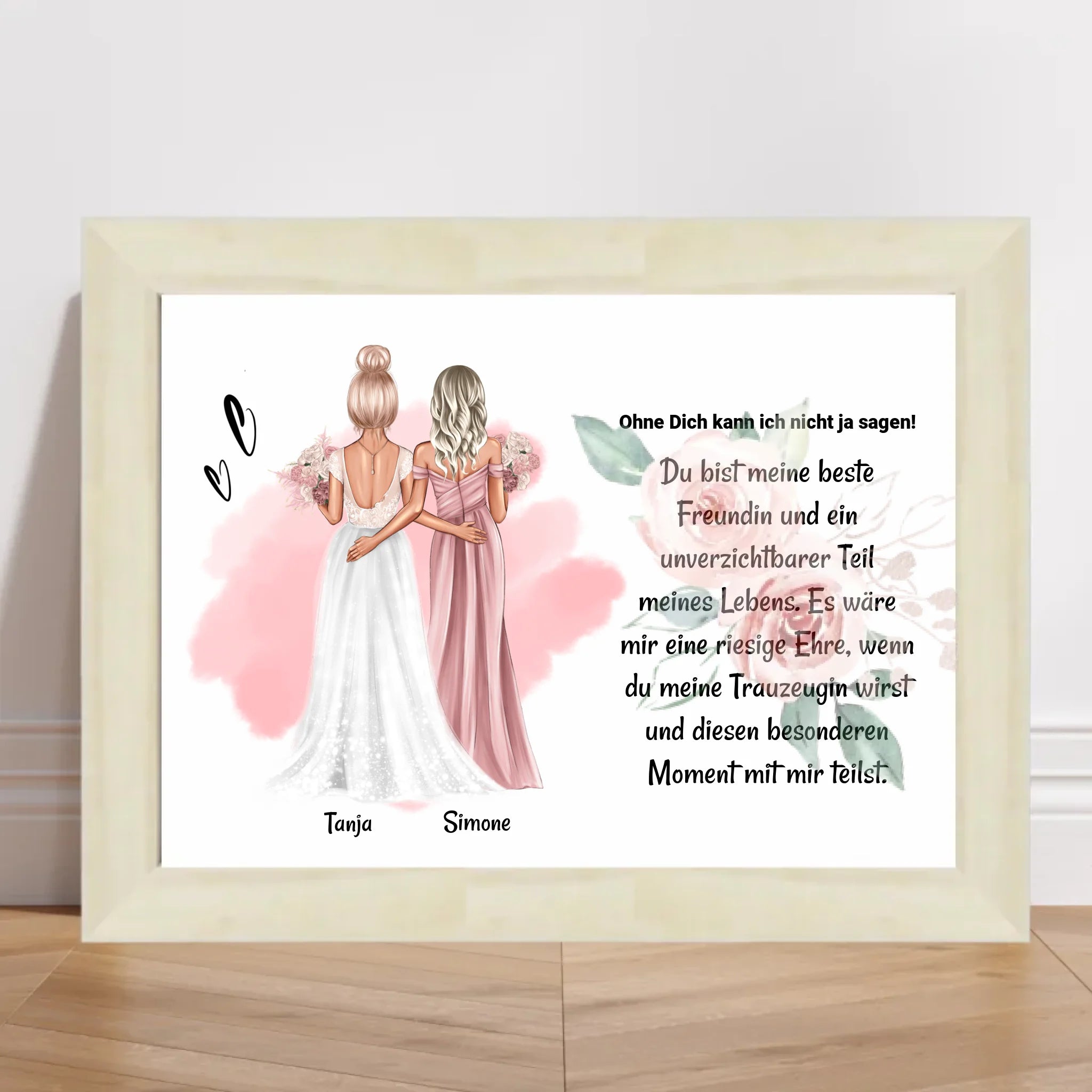 Trauzeugin fragen Poster Bild Karte Geschenk personalisiert - Cantty