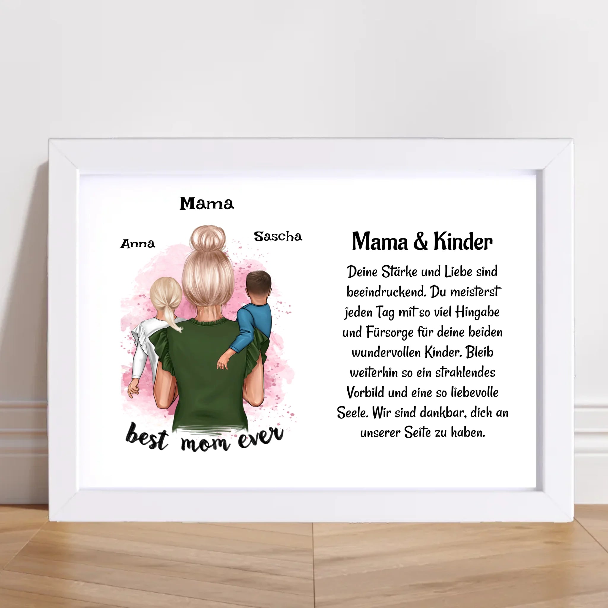 Mutter Kinder Poster Bild Karte Geschenk personalisiert - Cantty