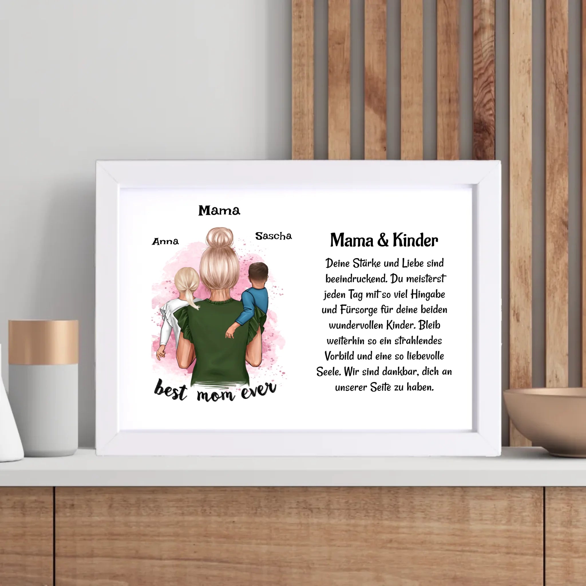 Mutter Kinder Poster Bild Karte Geschenk personalisiert - Cantty