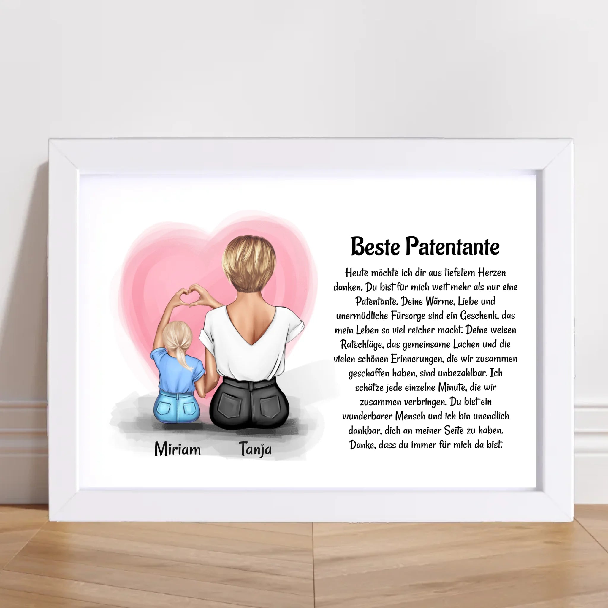 Patentante Patenkind Mädchen Poster Bild Karte Geschenk - Cantty