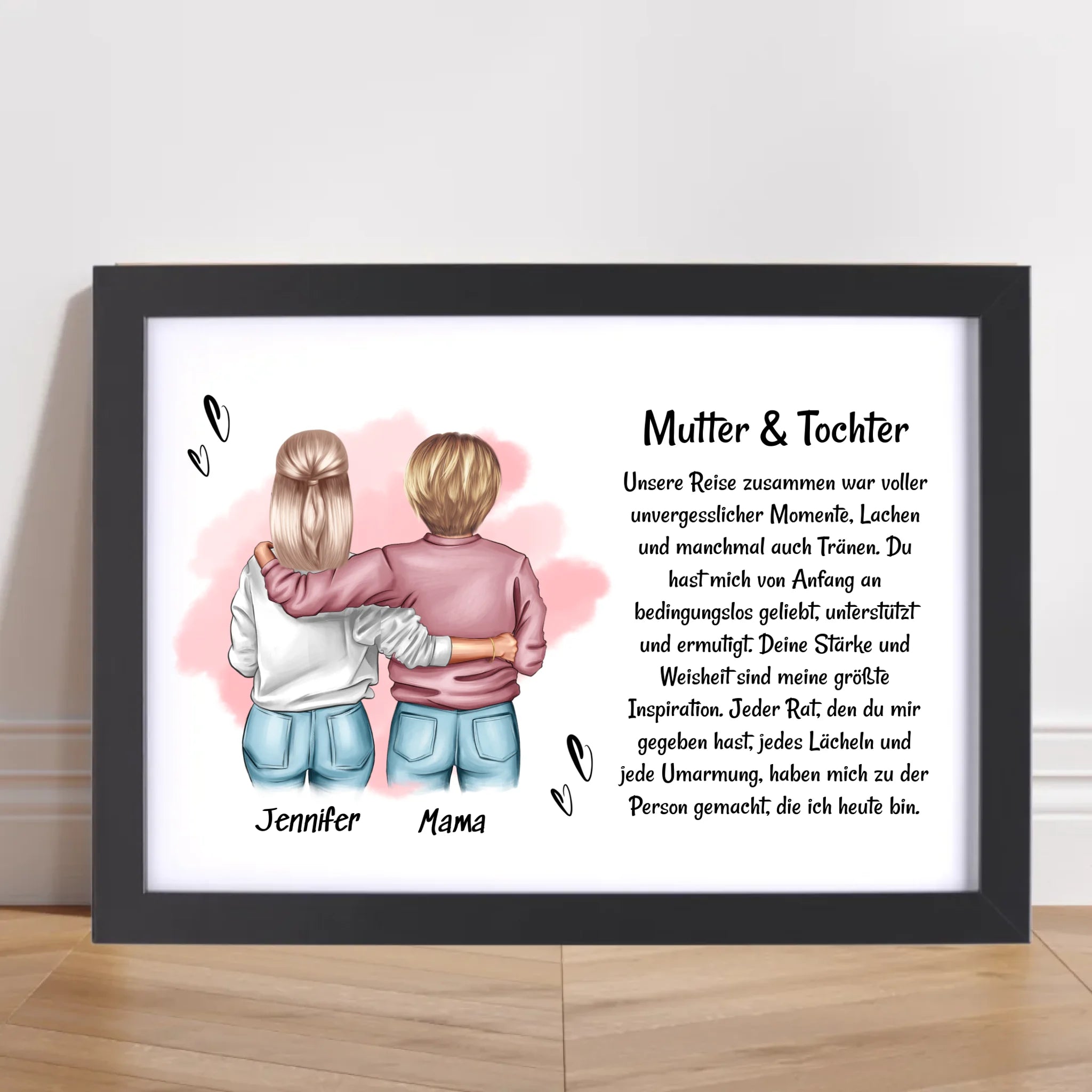 Mutter Tochter Poster Bild Karte Geschenk personalisiert - Cantty