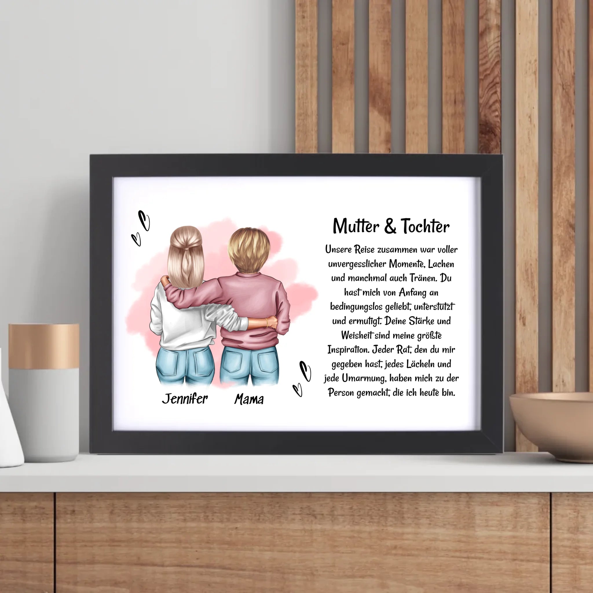 Mutter Tochter Poster Bild Karte Geschenk personalisiert - Cantty