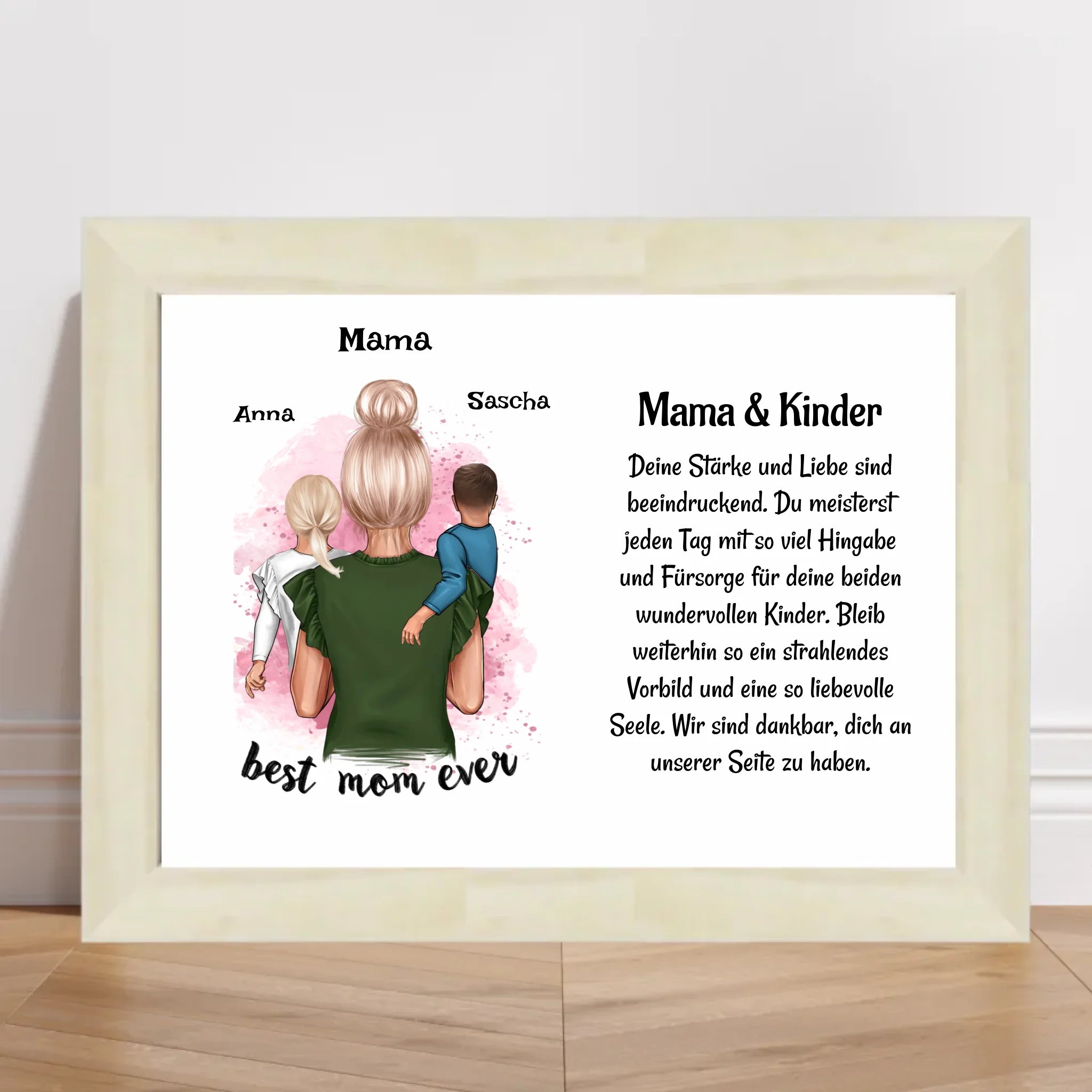 Mutter Kinder Poster Bild Karte Geschenk personalisiert - Cantty