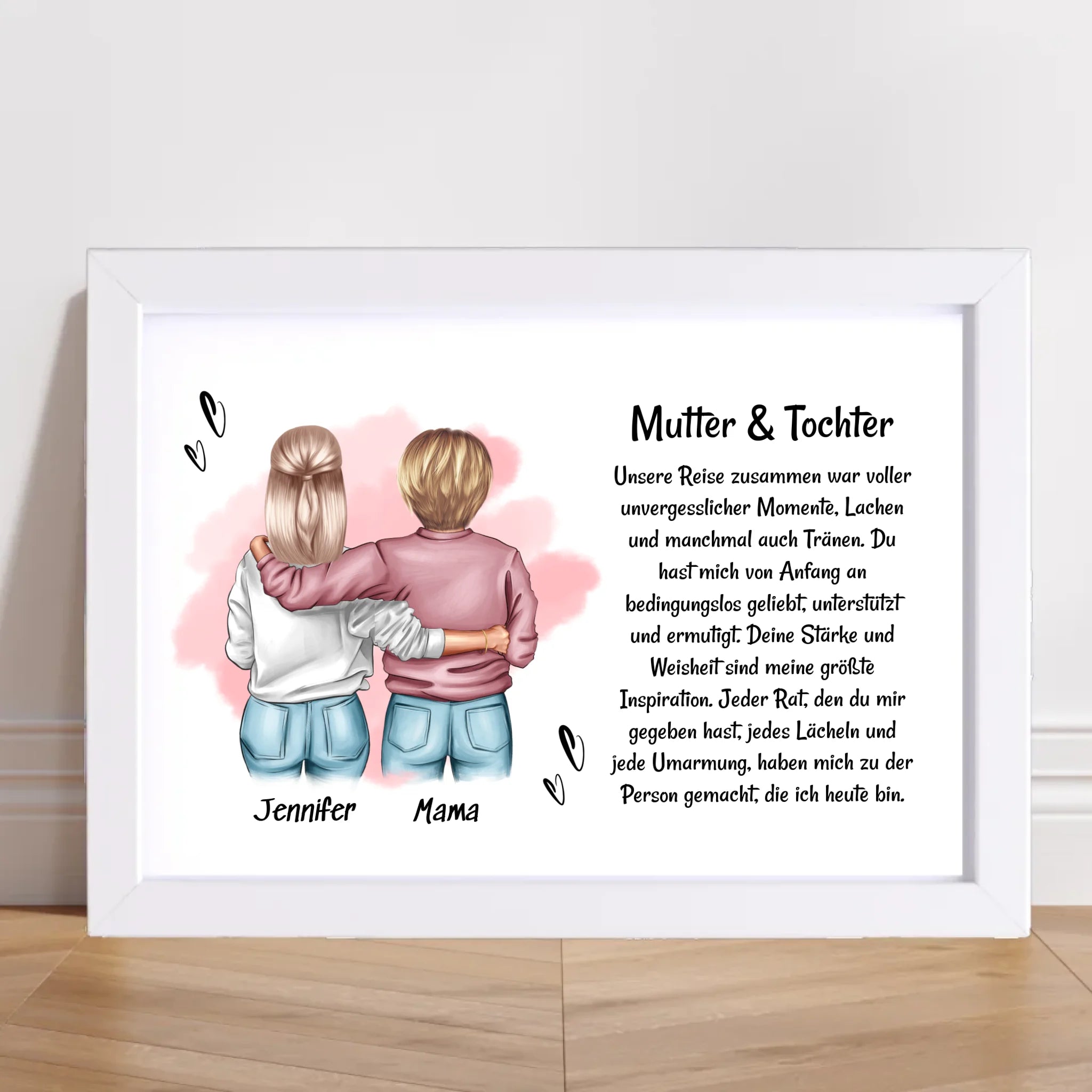Mutter Tochter Poster Bild Karte Geschenk personalisiert - Cantty