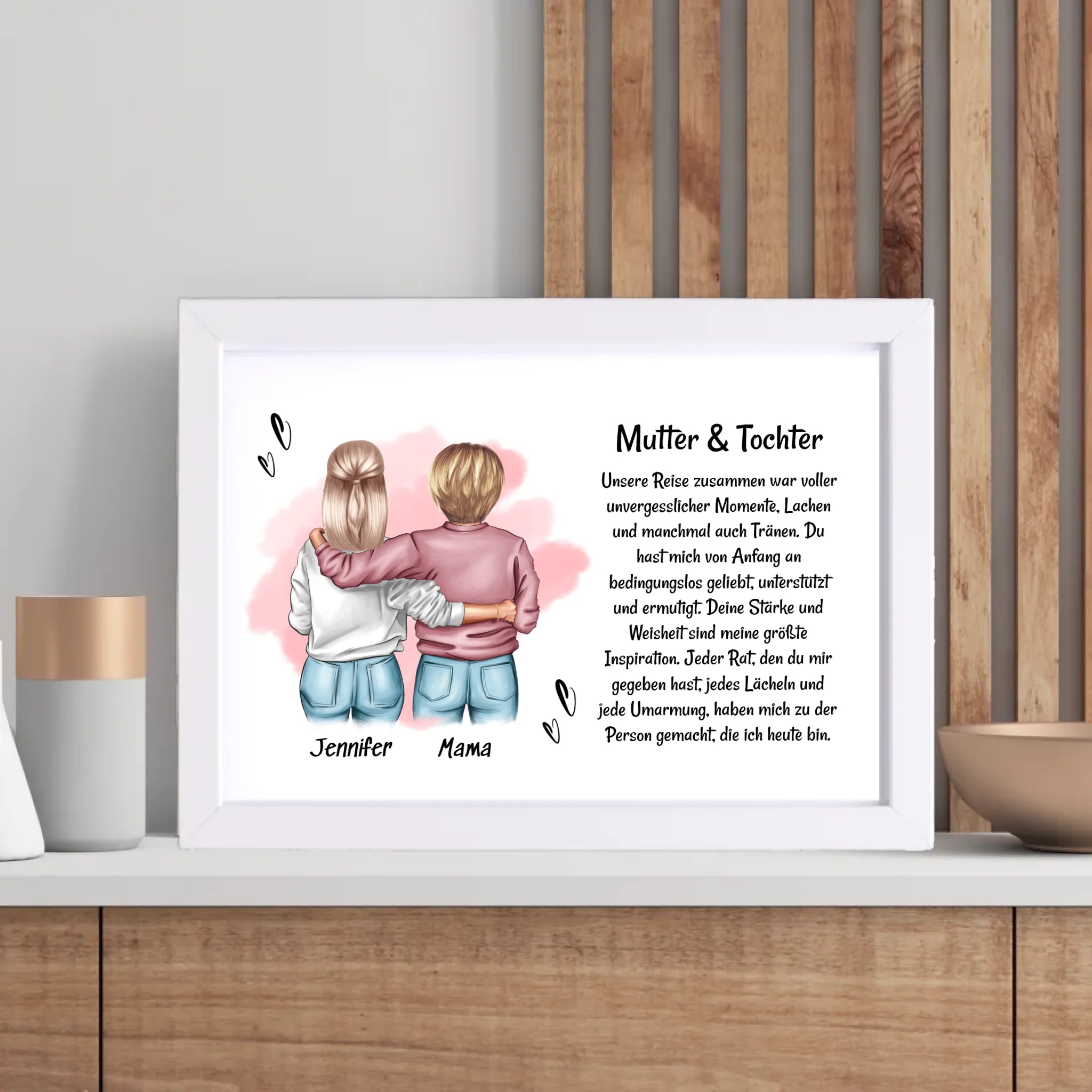 Mutter Tochter Poster Bild Karte Geschenk personalisiert - Cantty