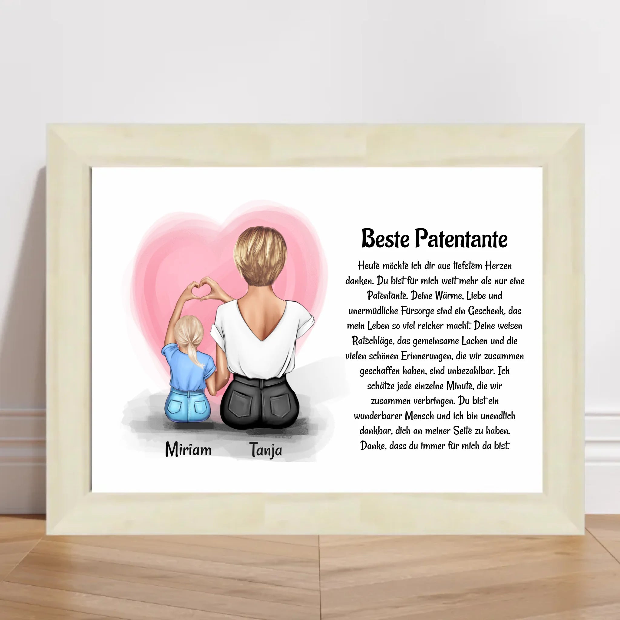 Patentante Patenkind Mädchen Poster Bild Karte Geschenk - Cantty