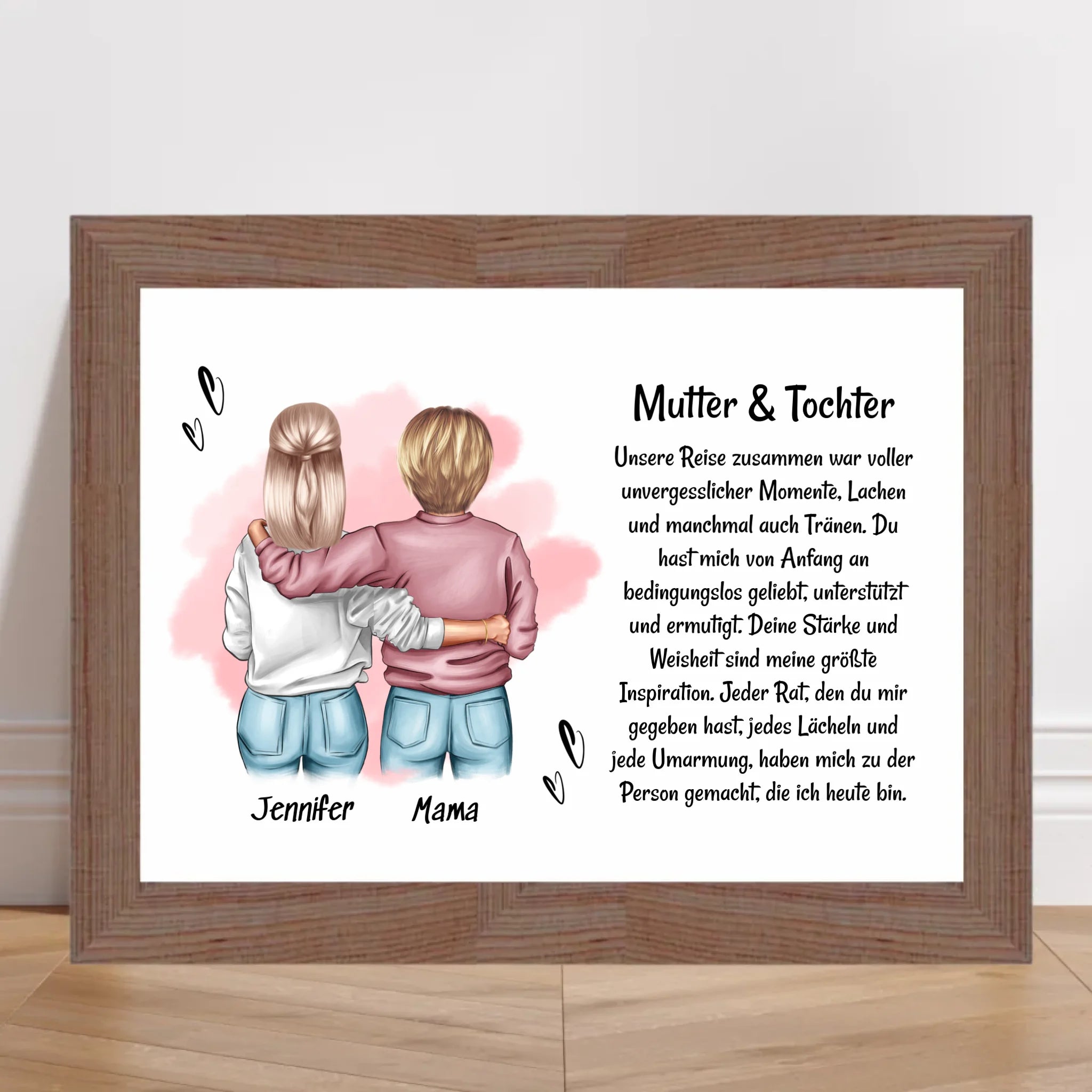 Mutter Tochter Poster Bild Karte Geschenk personalisiert - Cantty