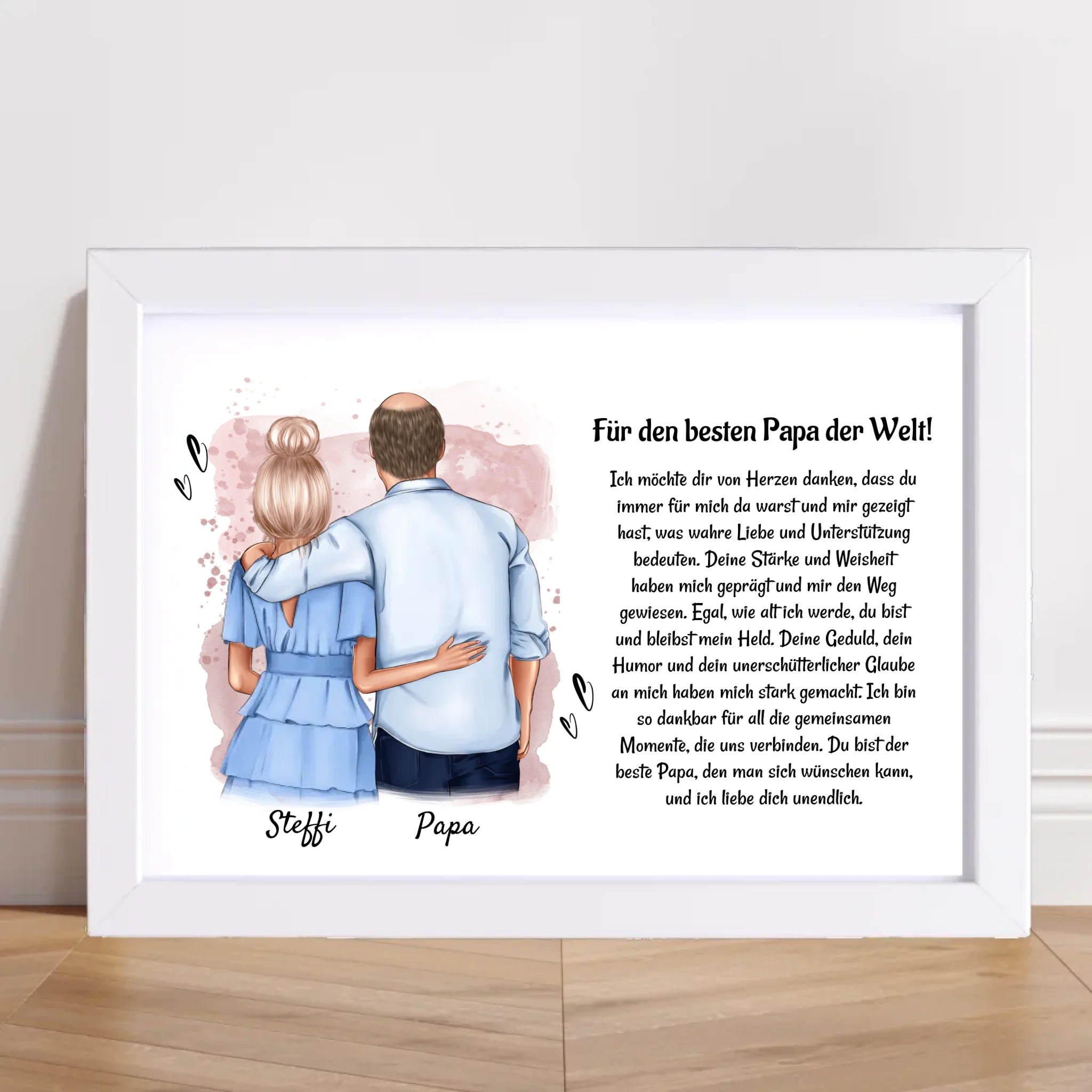 Vater Tochter Bild Poster Karte Geschenk personalisiert - Cantty