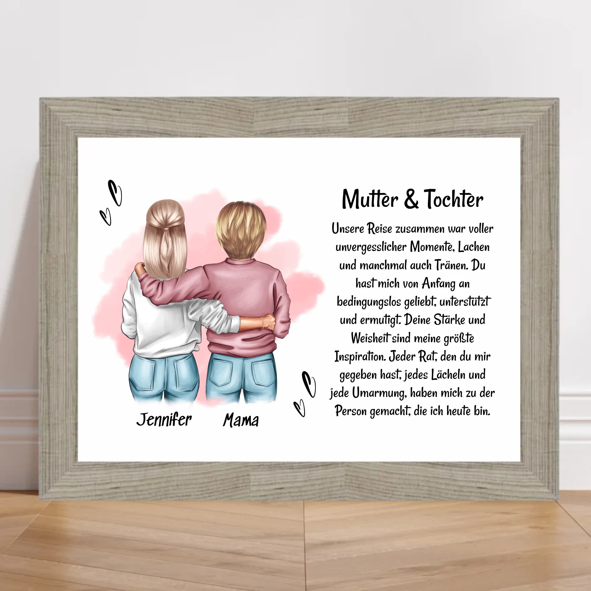 Mutter Tochter Poster Bild Karte Geschenk personalisiert - Cantty