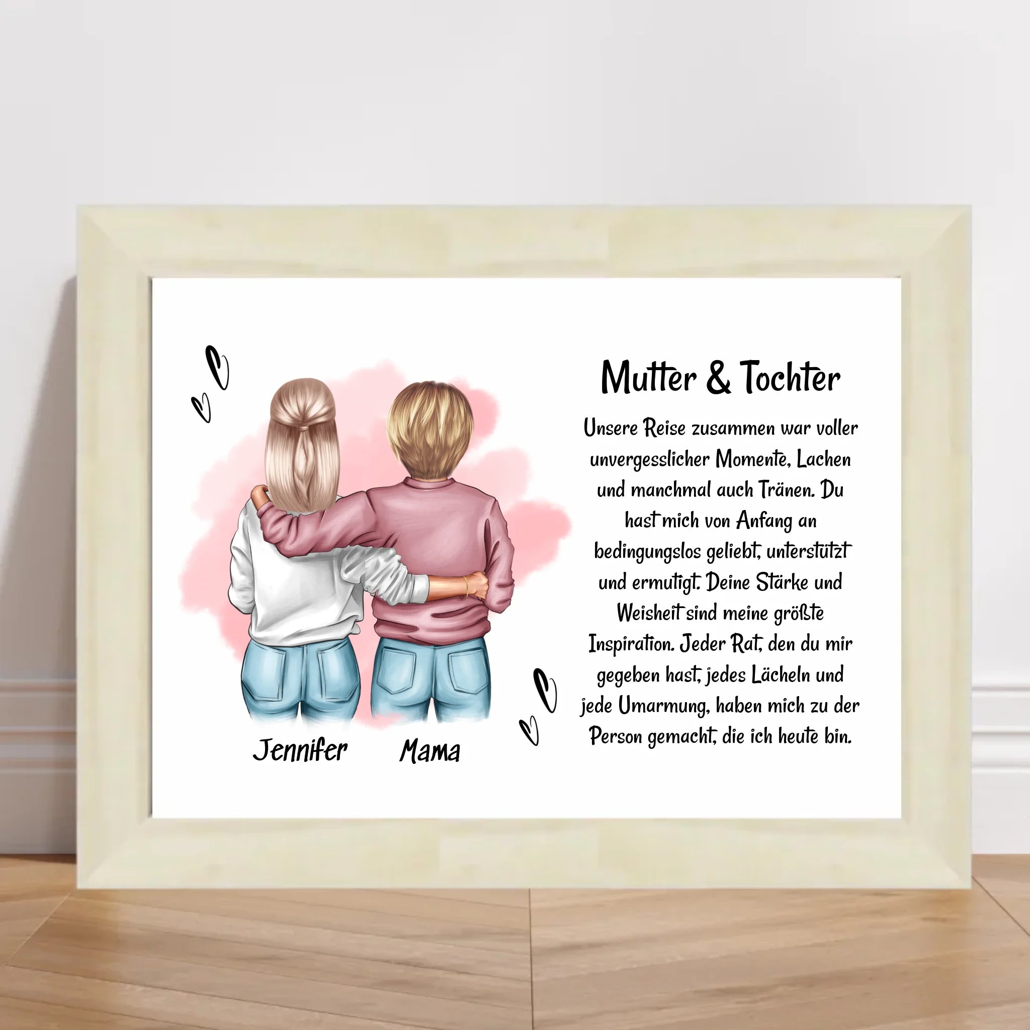 Mutter Tochter Poster Bild Karte Geschenk personalisiert - Cantty
