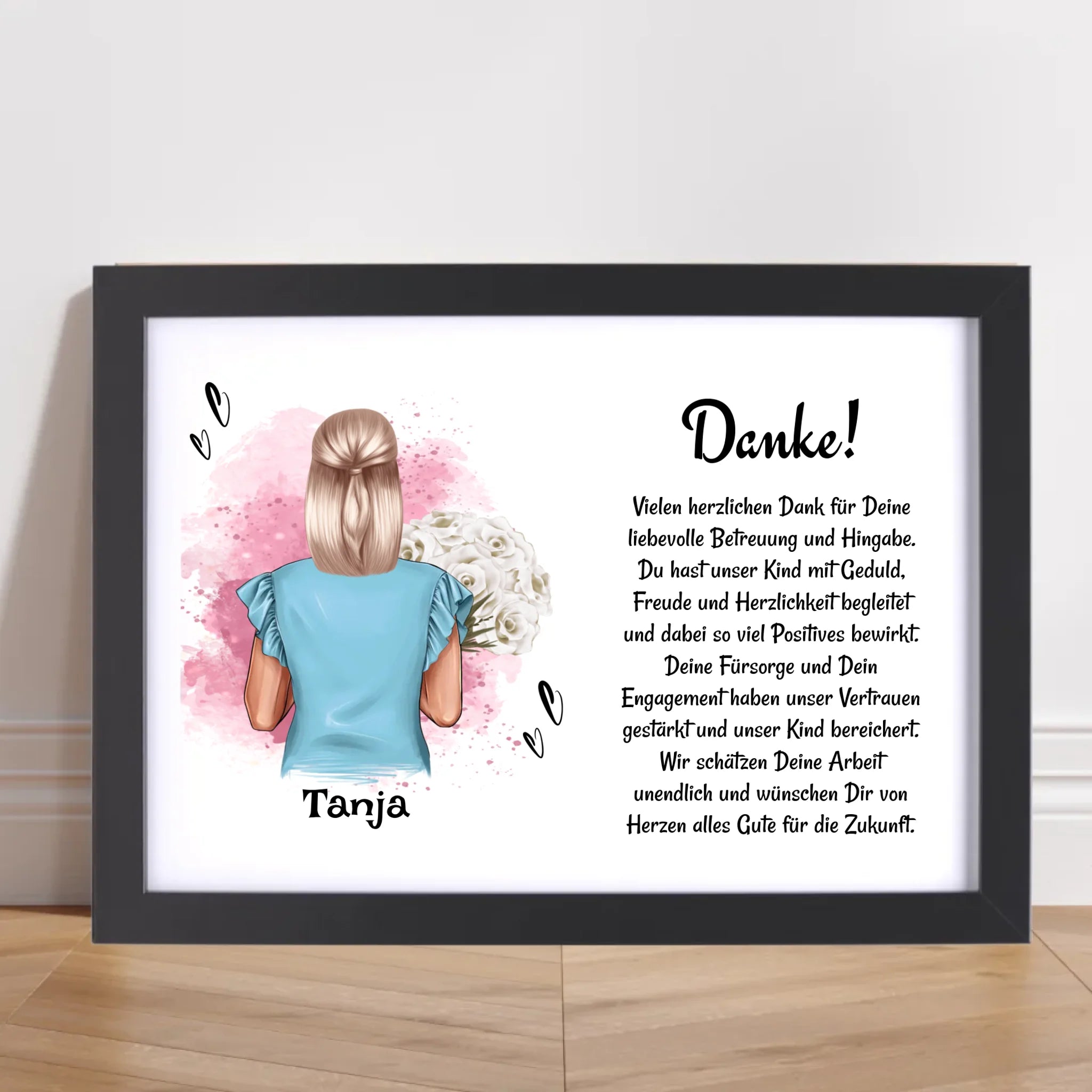 Erzieherin Danke zum Abschied Poster Bild Karte Geschenk personalisiert - Cantty