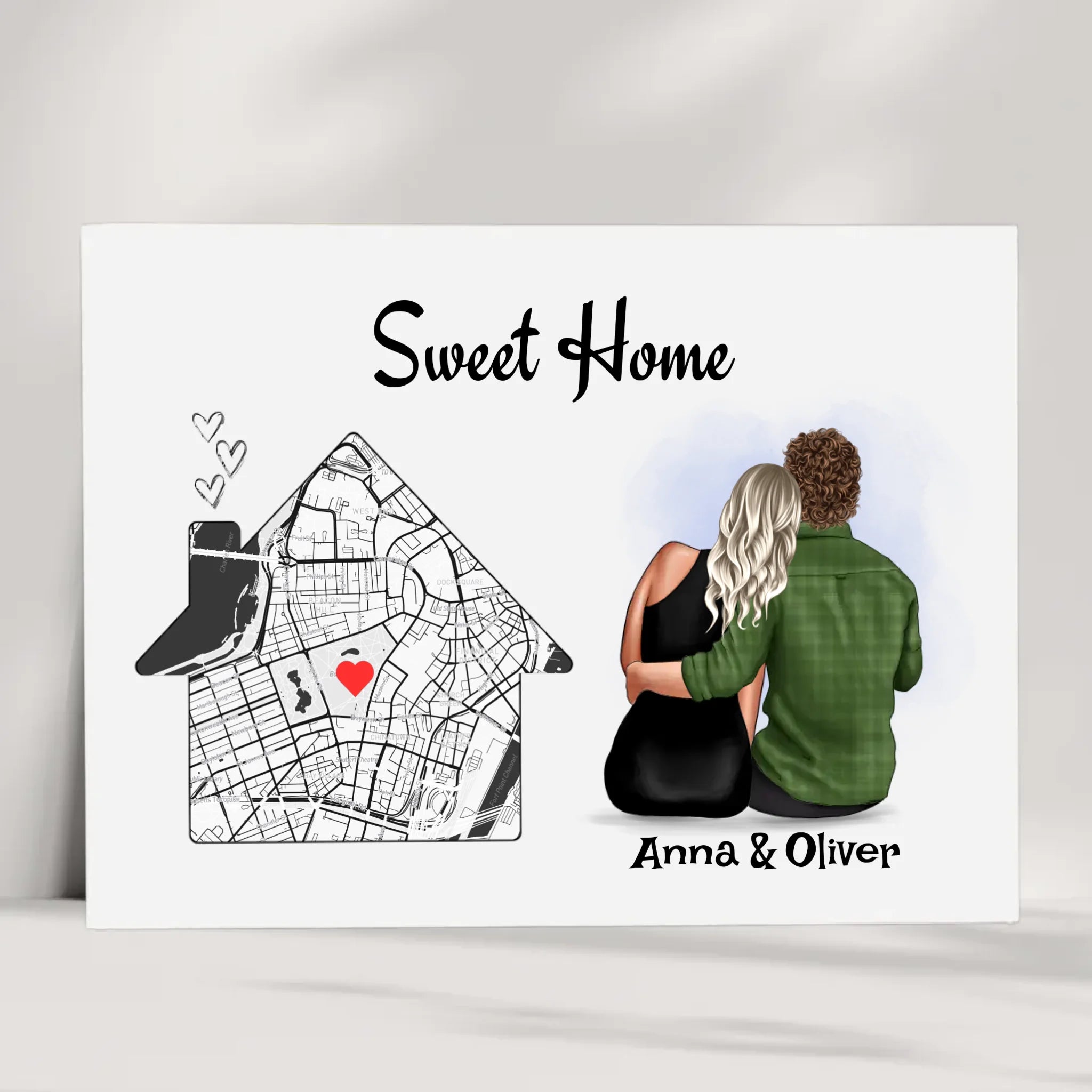 Einzugsgeschenk für Paar Wohnug Haus Eigenheim Geschenk Poster - Cantty