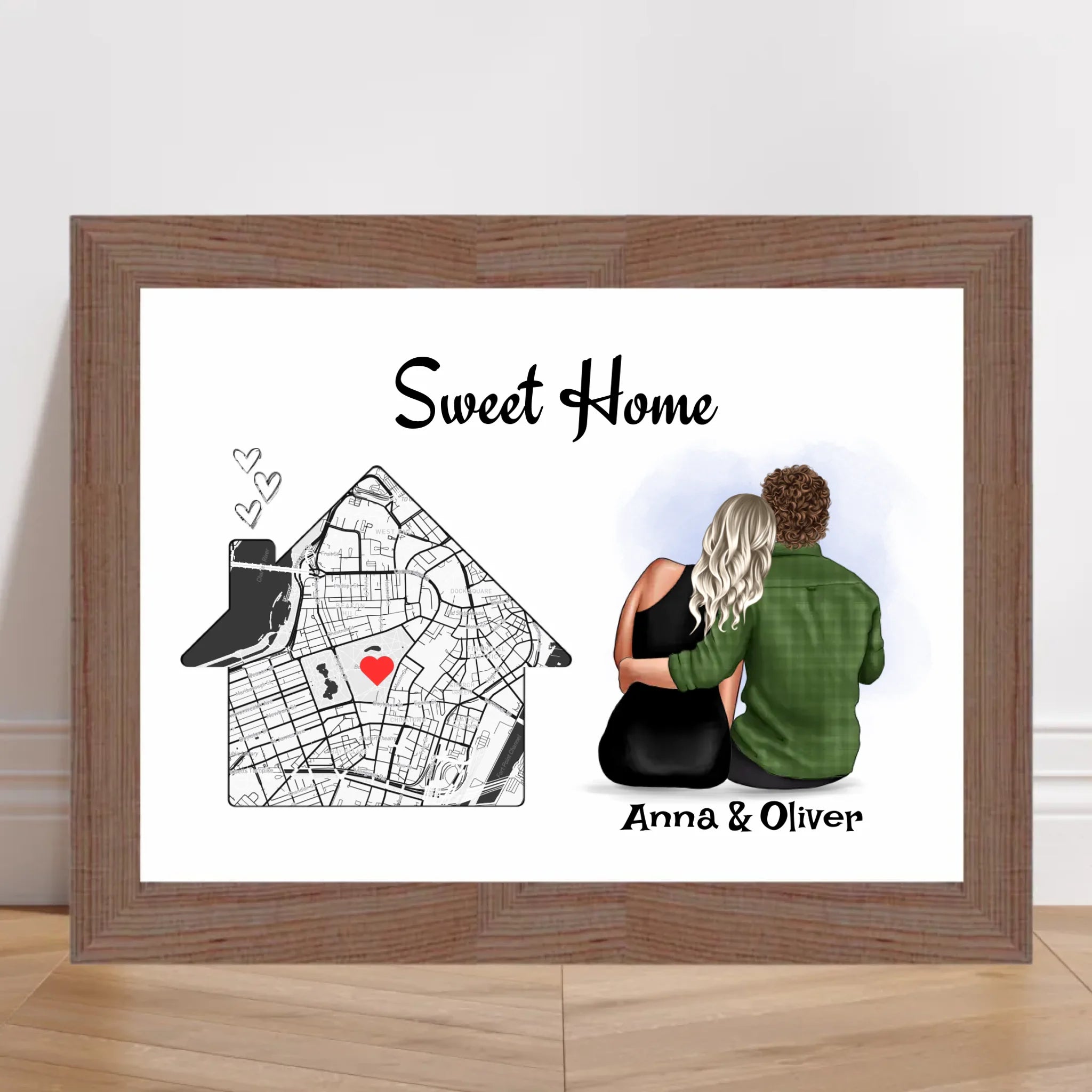 Einzugsgeschenk für Paar Wohnug Haus Eigenheim Geschenk Poster - Cantty