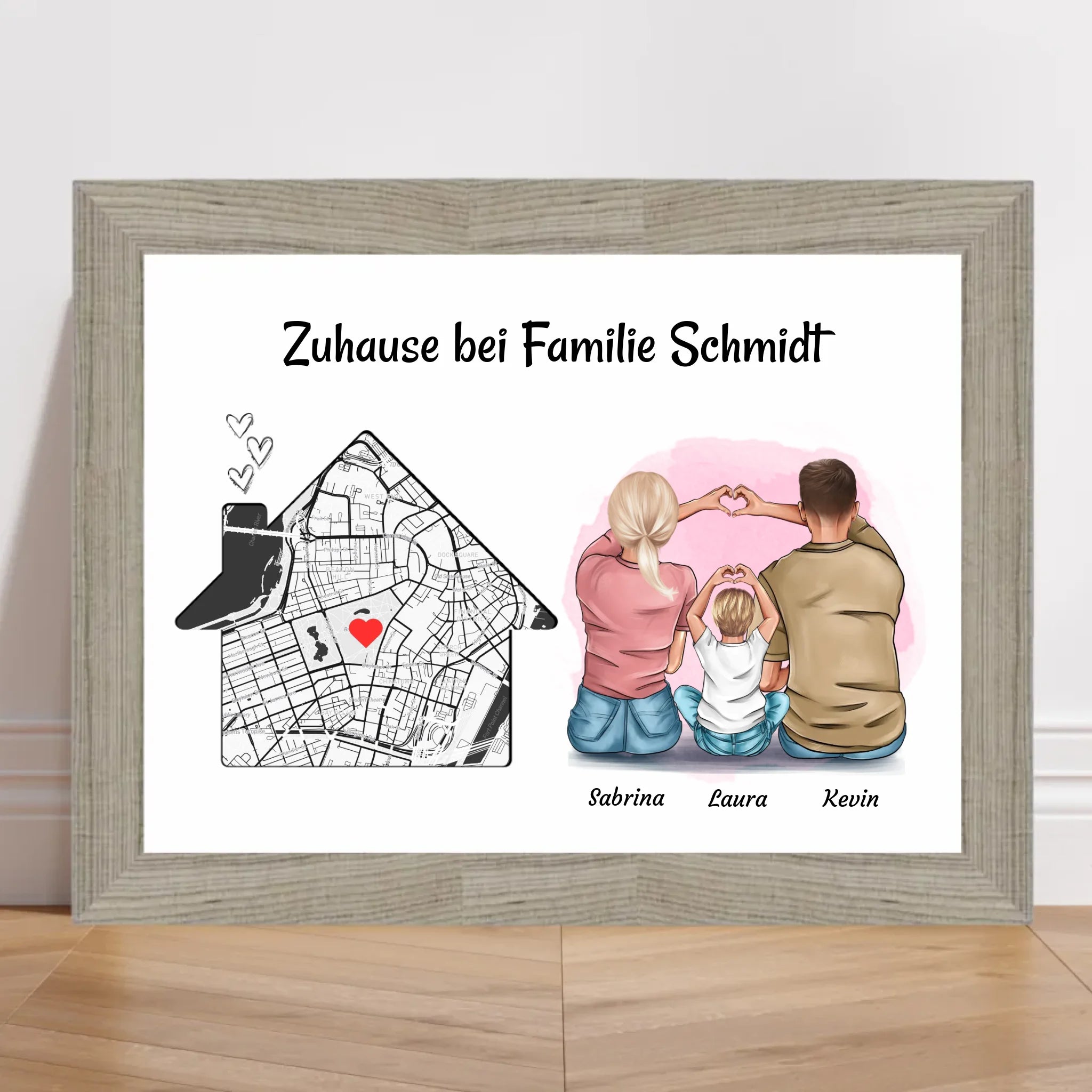 Familie Einzugsgeschenk Wohnung & Haus Eigenheim Poster - Cantty