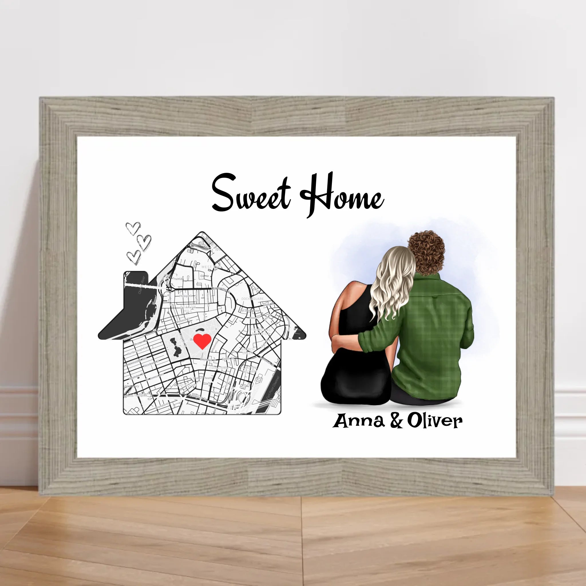 Einzugsgeschenk für Paar Wohnug Haus Eigenheim Geschenk Poster - Cantty