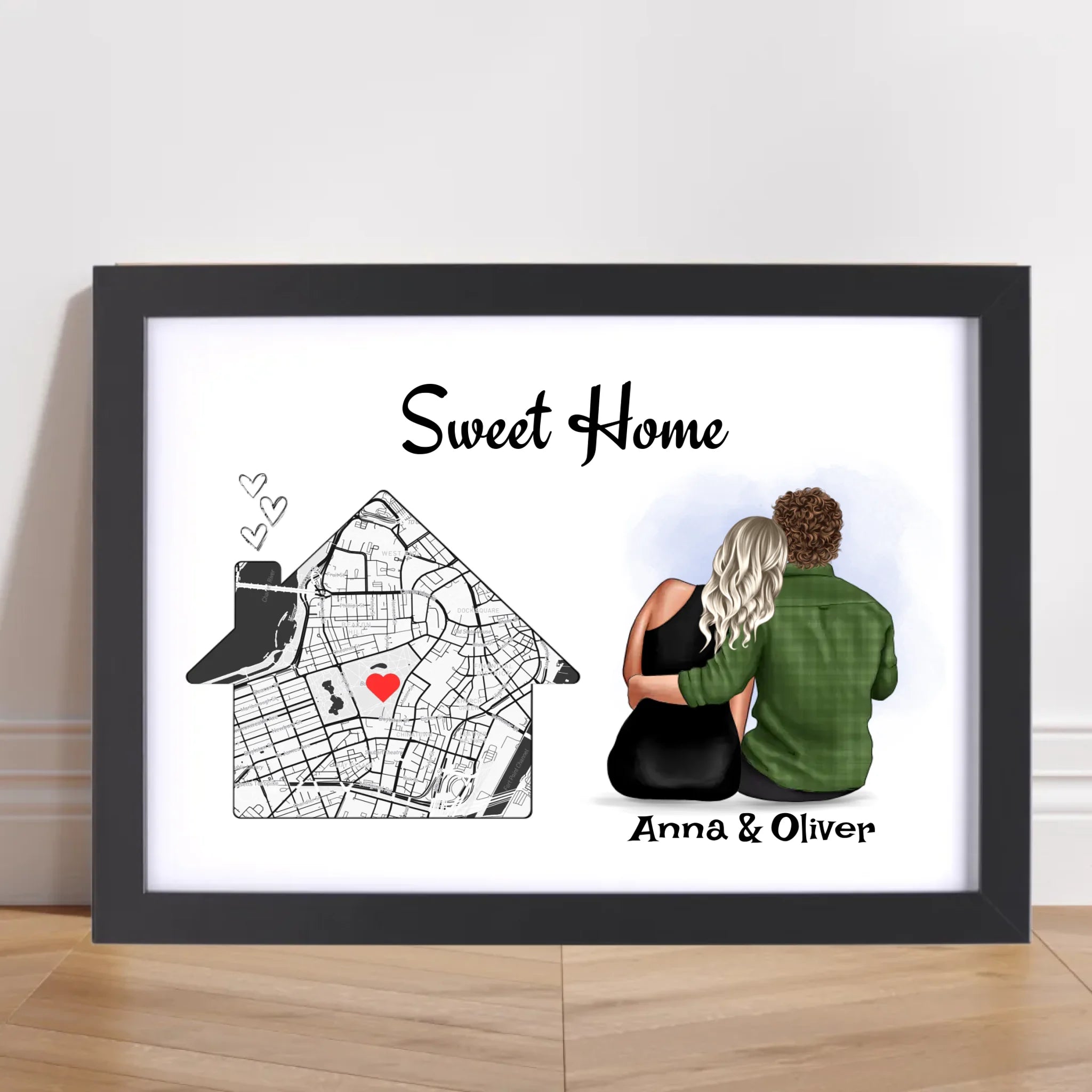 Einzugsgeschenk für Paar Wohnug Haus Eigenheim Geschenk Poster - Cantty