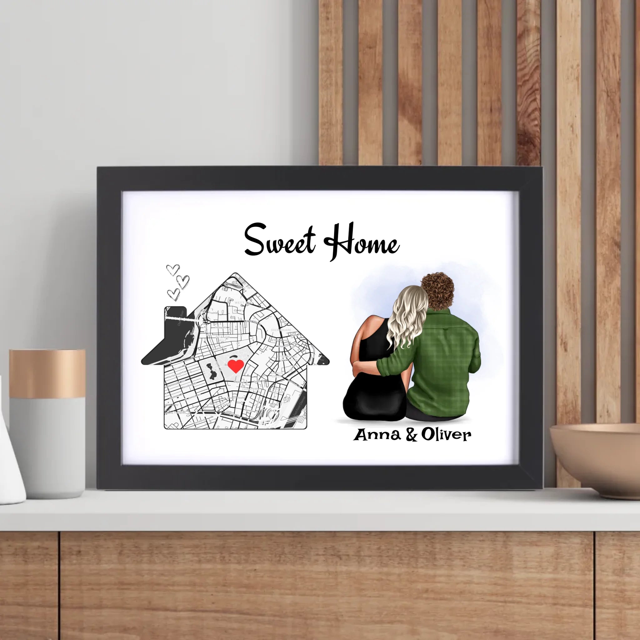 Einzugsgeschenk für Paar Wohnug Haus Eigenheim Geschenk Poster - Cantty