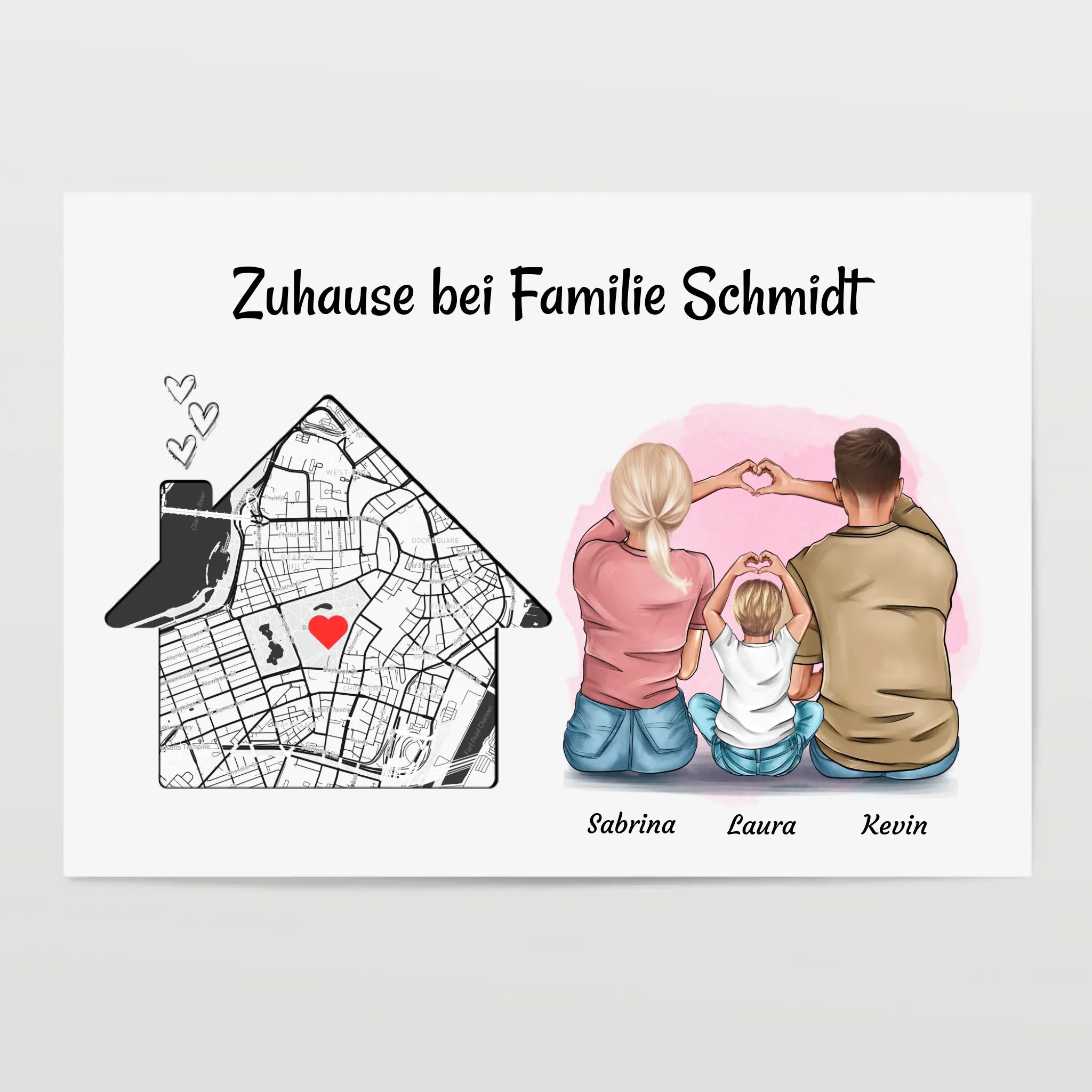 Familie Einzugsgeschenk Wohnung & Haus Eigenheim Poster - Cantty