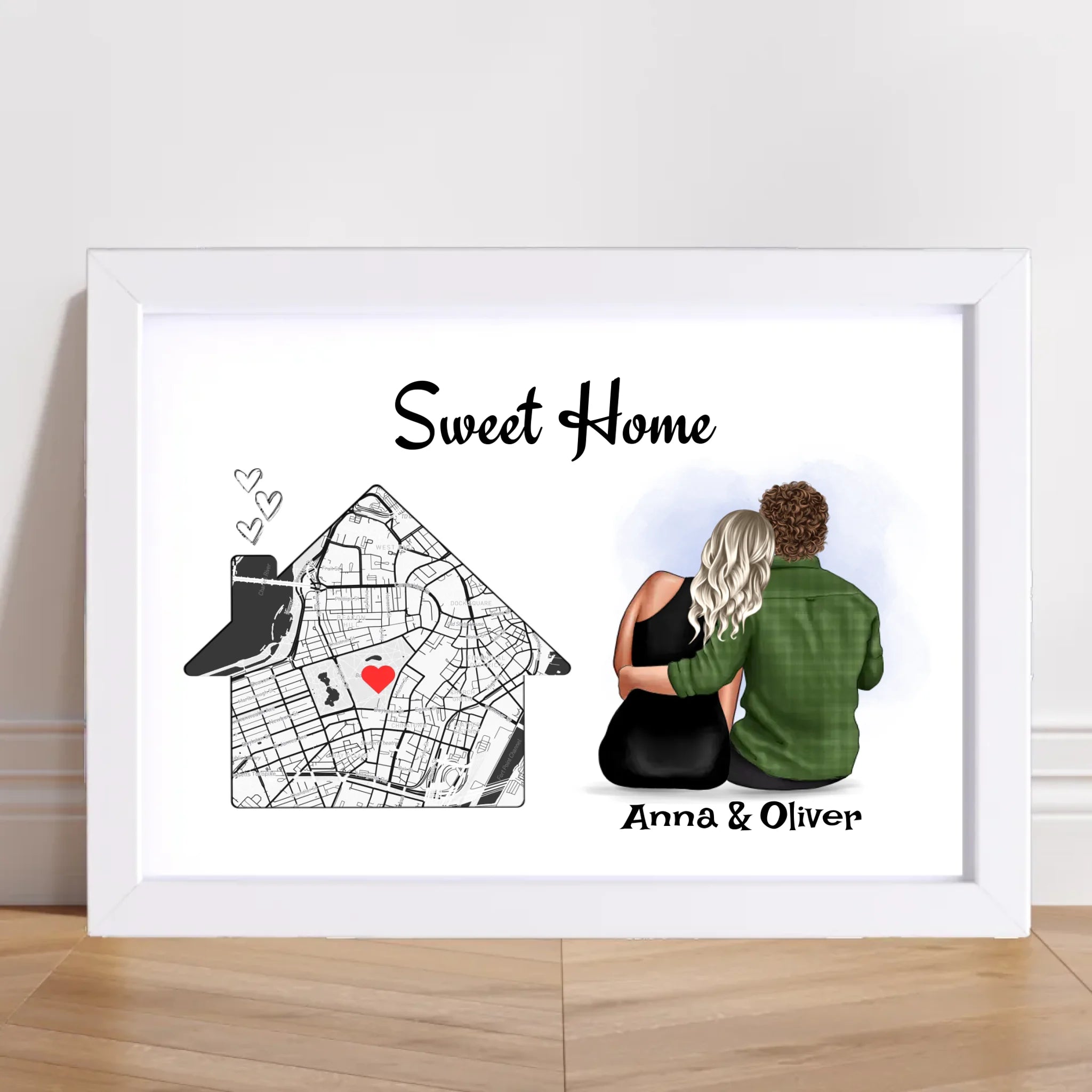 Einzugsgeschenk für Paar Wohnug Haus Eigenheim Geschenk Poster - Cantty