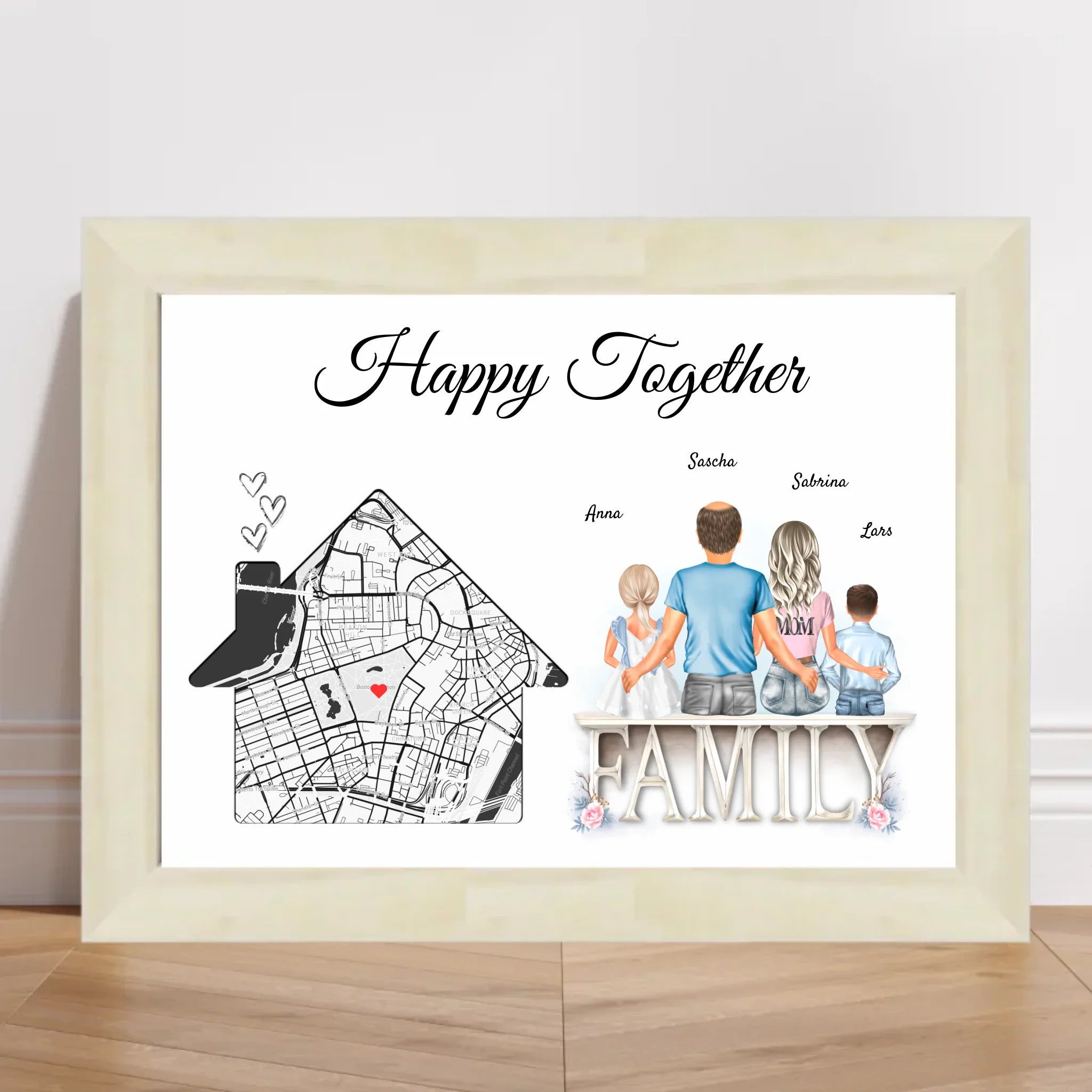 Einweihungsgeschenk Familie Wohnung Haus Poster personalisierbar - Cantty