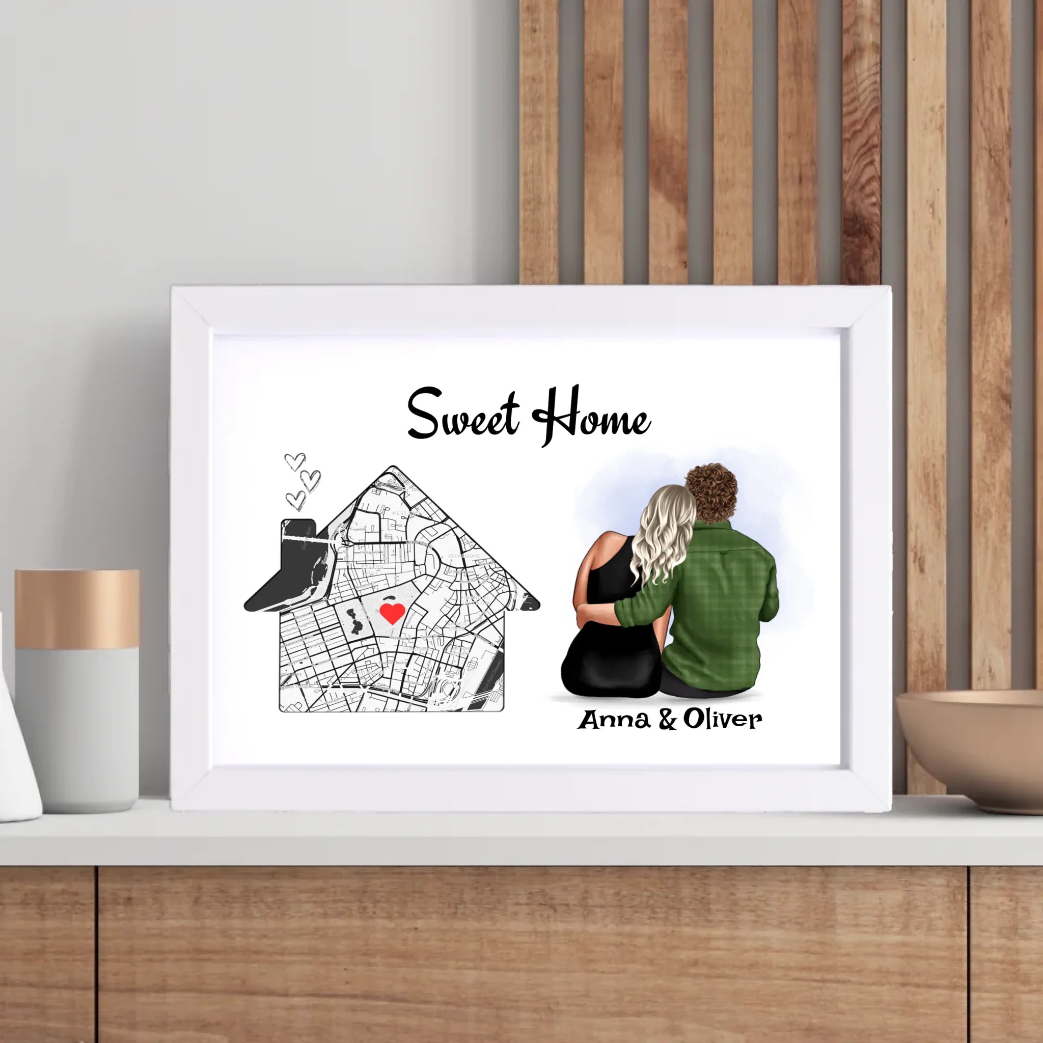 Einzugsgeschenk für Paar Wohnug Haus Eigenheim Geschenk Poster - Cantty