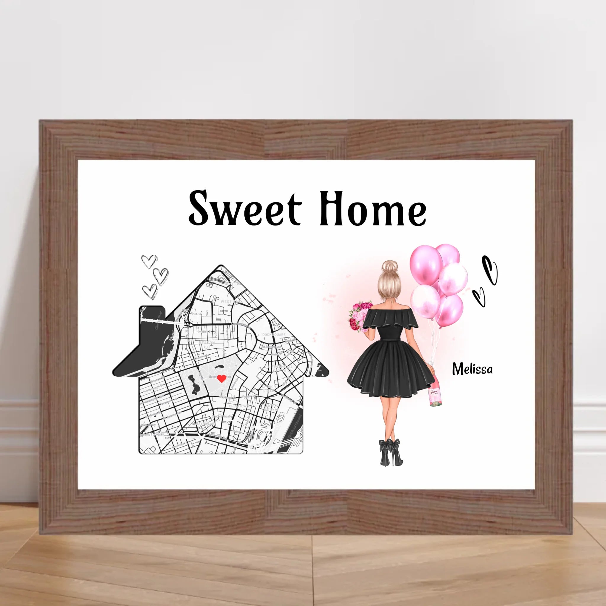 Einzugsgeschenk Frau erste eigene Wohnung & Haus Poster - Cantty