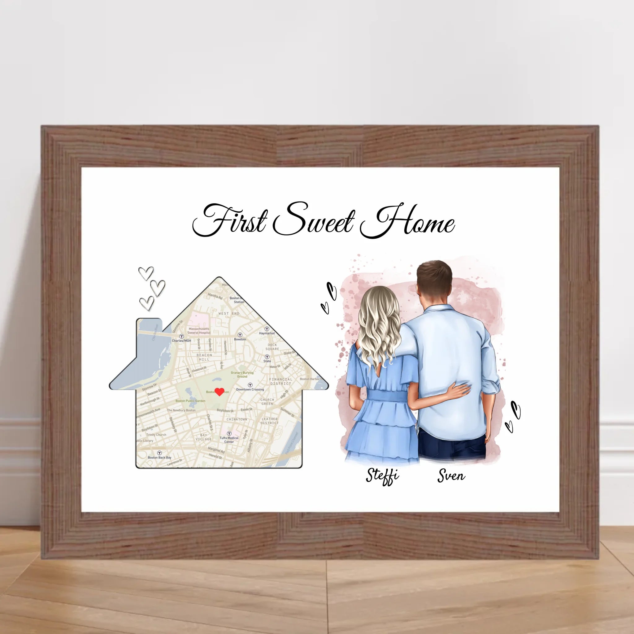 Erste gemeinsame Wohnung Einzugsgeschenk Paar Poster - Cantty