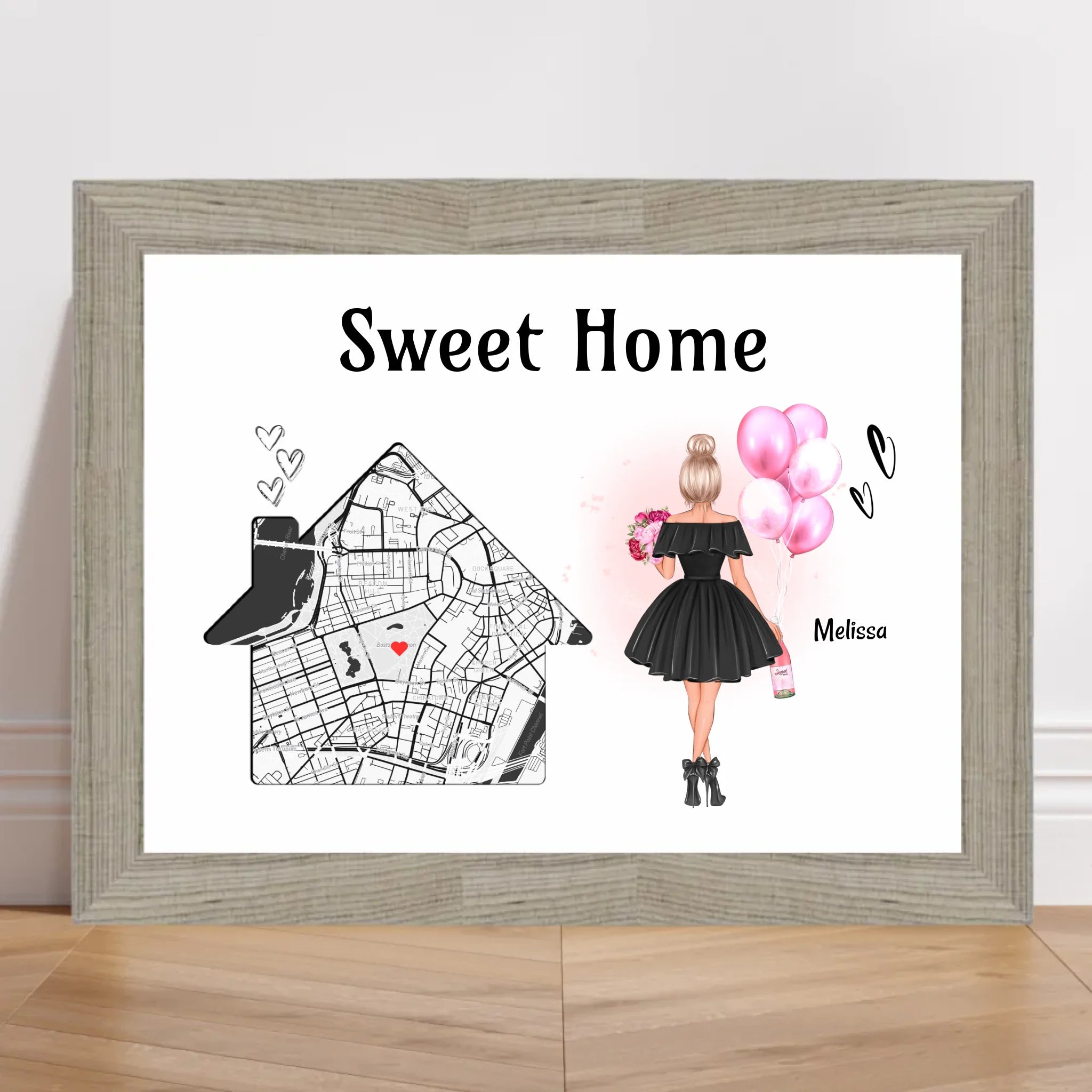 Einzugsgeschenk Frau erste eigene Wohnung & Haus Poster - Cantty