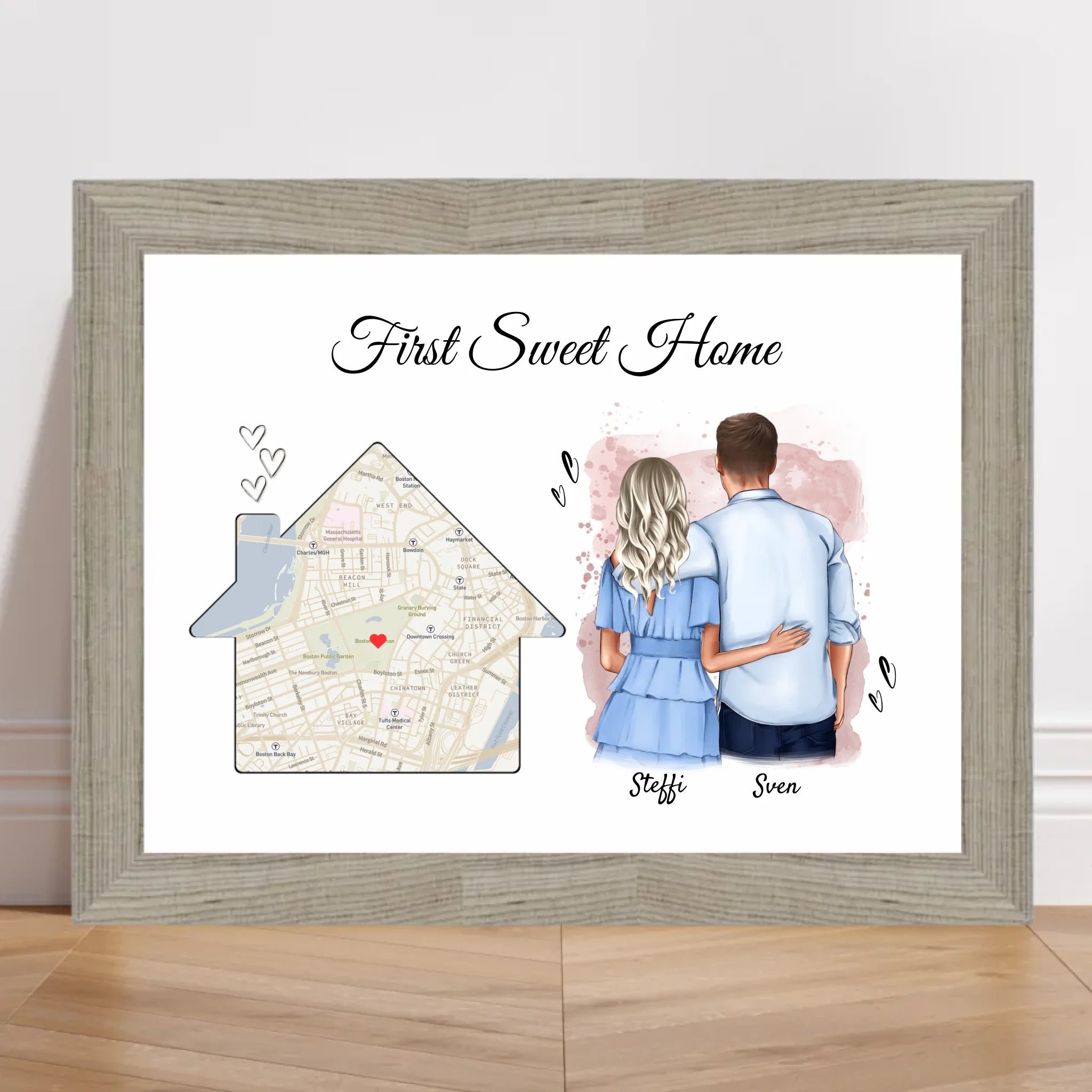 Erste gemeinsame Wohnung Einzugsgeschenk Paar Poster - Cantty