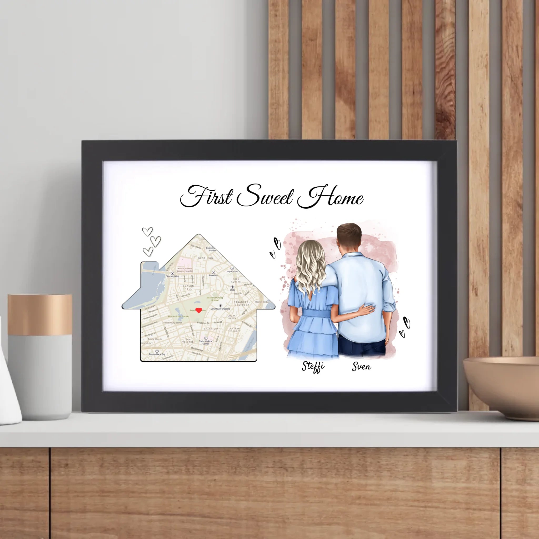 Erste gemeinsame Wohnung Einzugsgeschenk Paar Poster - Cantty