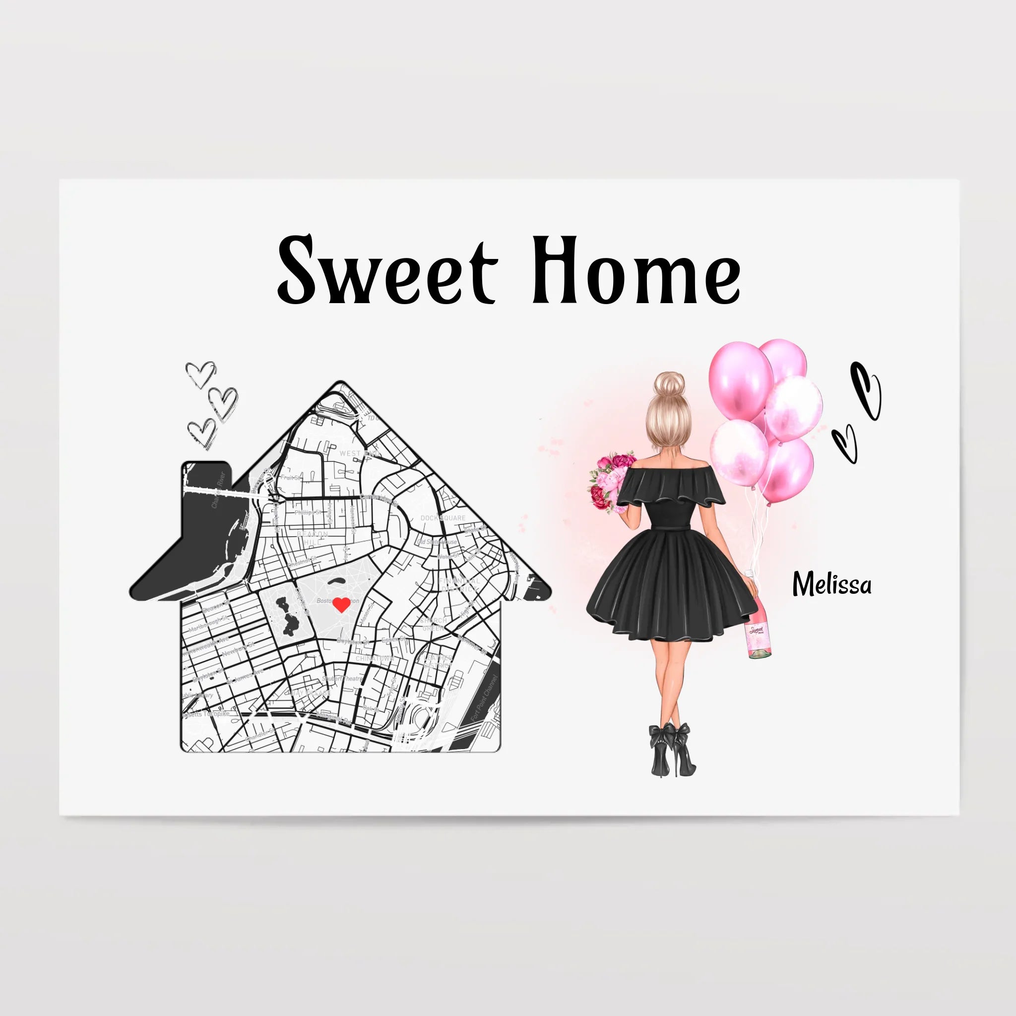 Einzugsgeschenk Frau erste eigene Wohnung & Haus Poster - Cantty