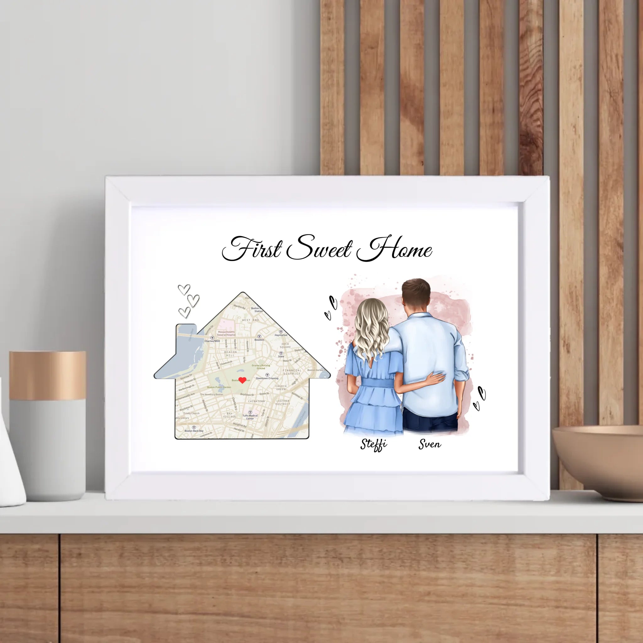 Erste gemeinsame Wohnung Einzugsgeschenk Paar Poster - Cantty